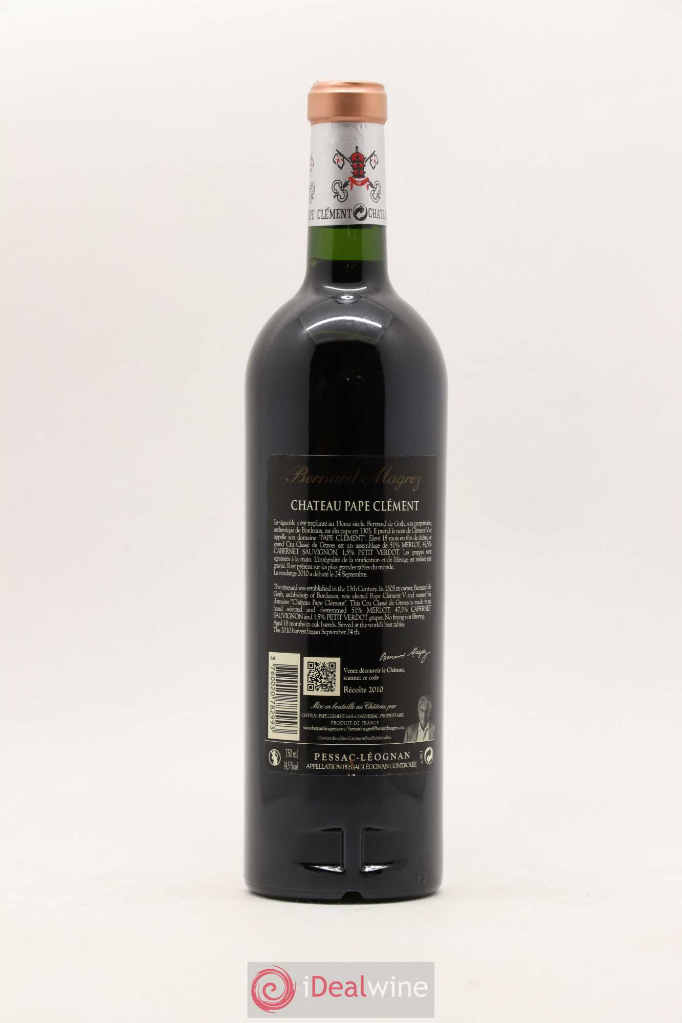 Château Pape Clément Cru Classé de Graves 2010 - Lot de 1 bouteille - 1