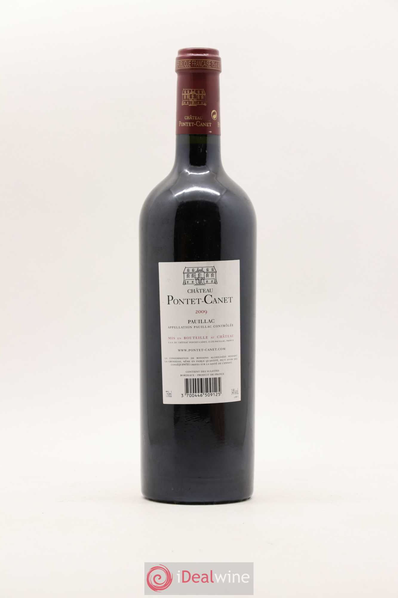 Château Pontet Canet 5ème Grand Cru Classé 2009 - Lot de 1 bouteille - 1