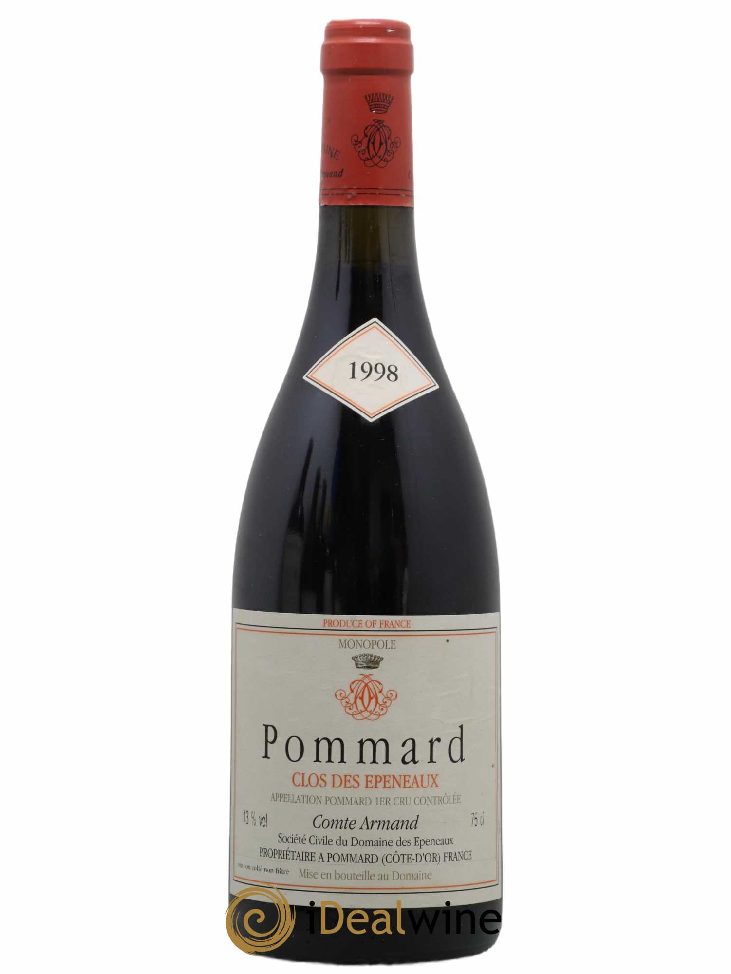 Pommard 1er Cru Clos des Epeneaux Comte Armand 1998 - Lot de 1 bouteille - 0