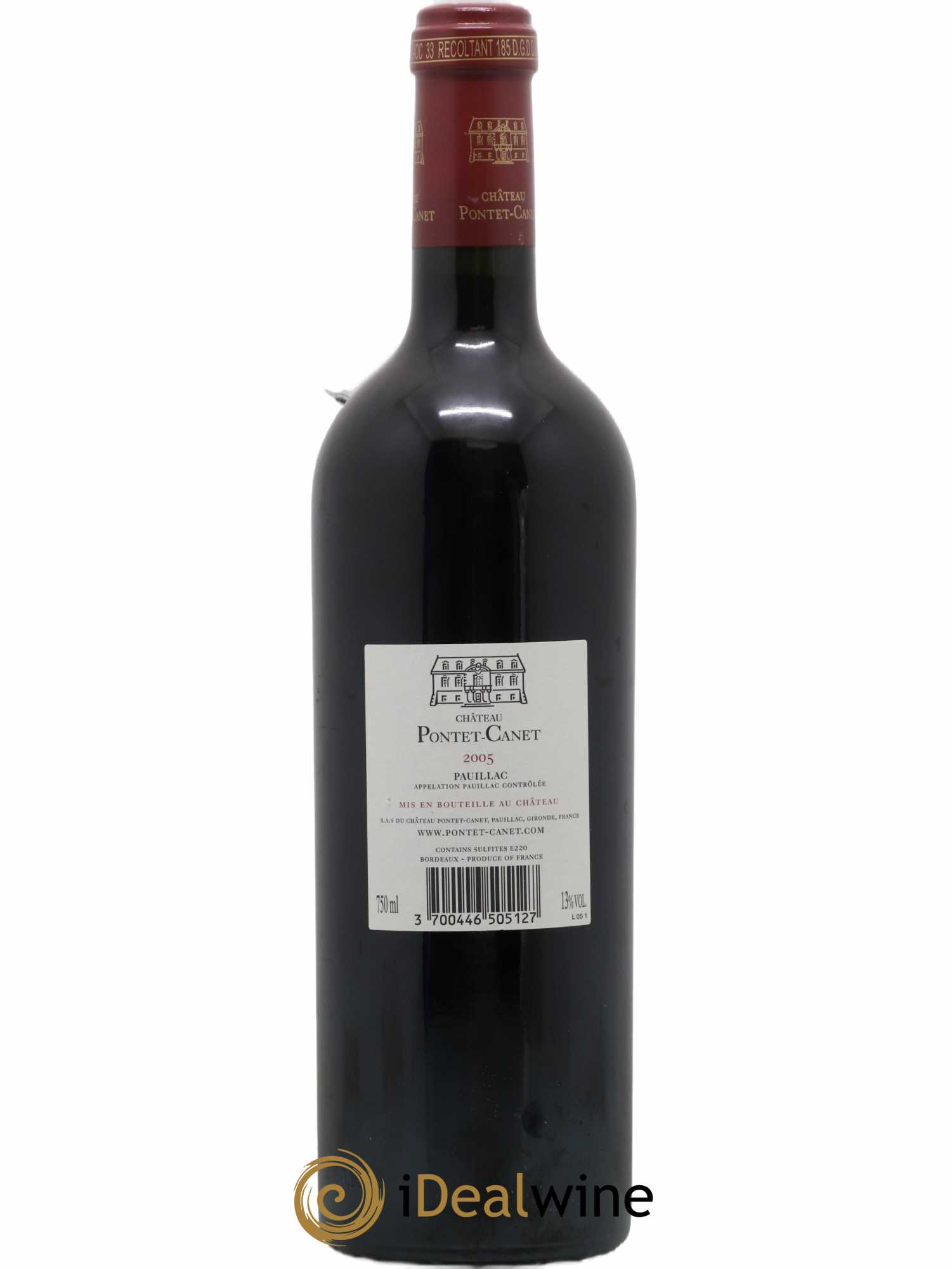 Château Pontet Canet 5ème Grand Cru Classé 2005 - Lot de 1 bouteille - 1