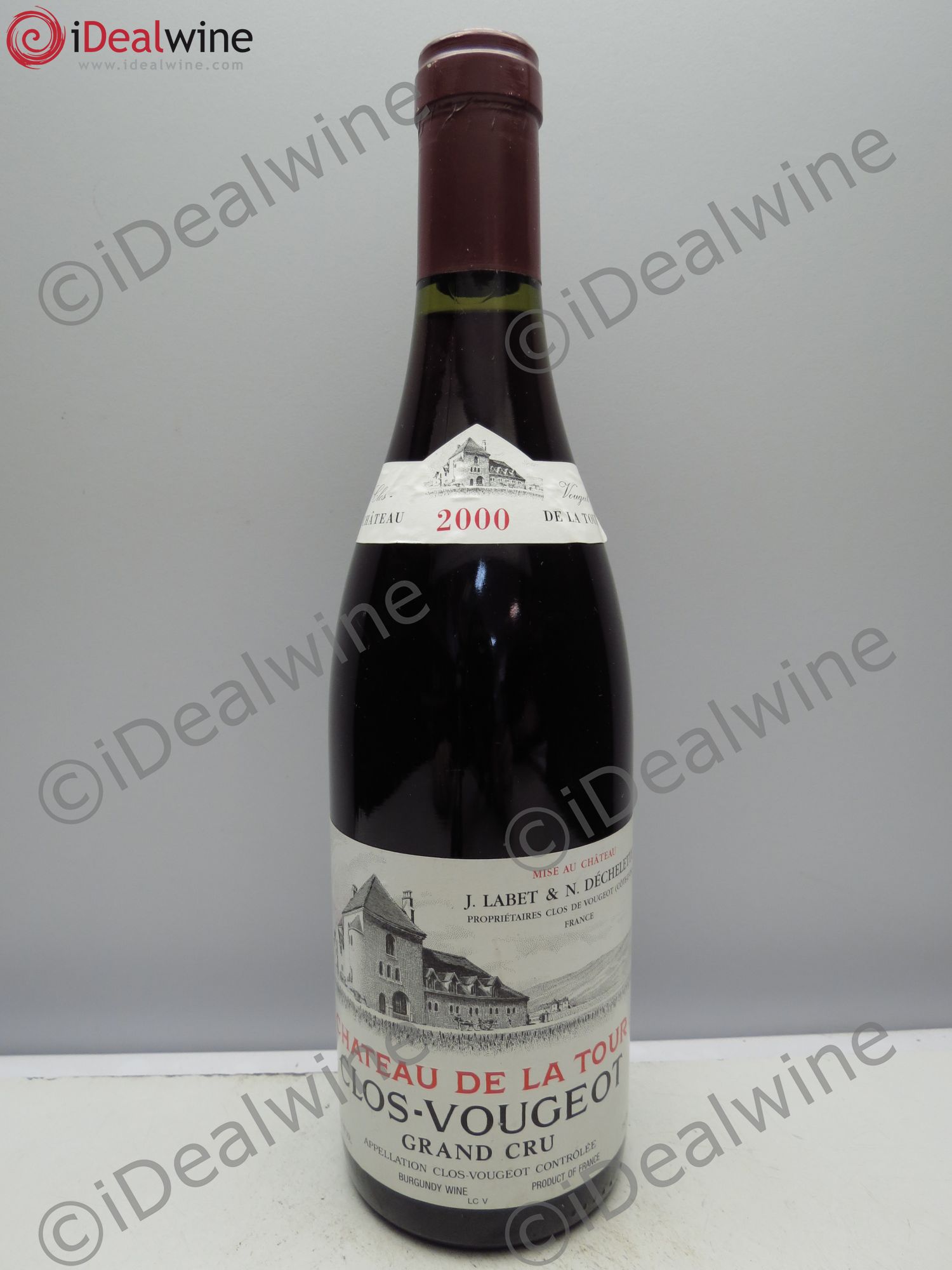 Clos de Vougeot Grand Cru Château de La Tour 2000 - Lot de 1 bouteille - 0