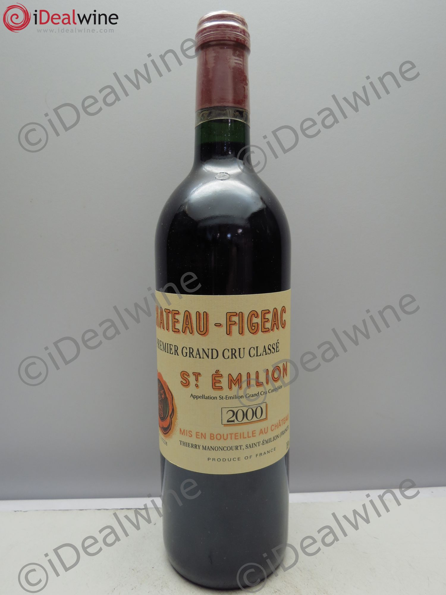 Château Figeac 1er Grand Cru Classé A 2000 - Lot de 1 bouteille - 0