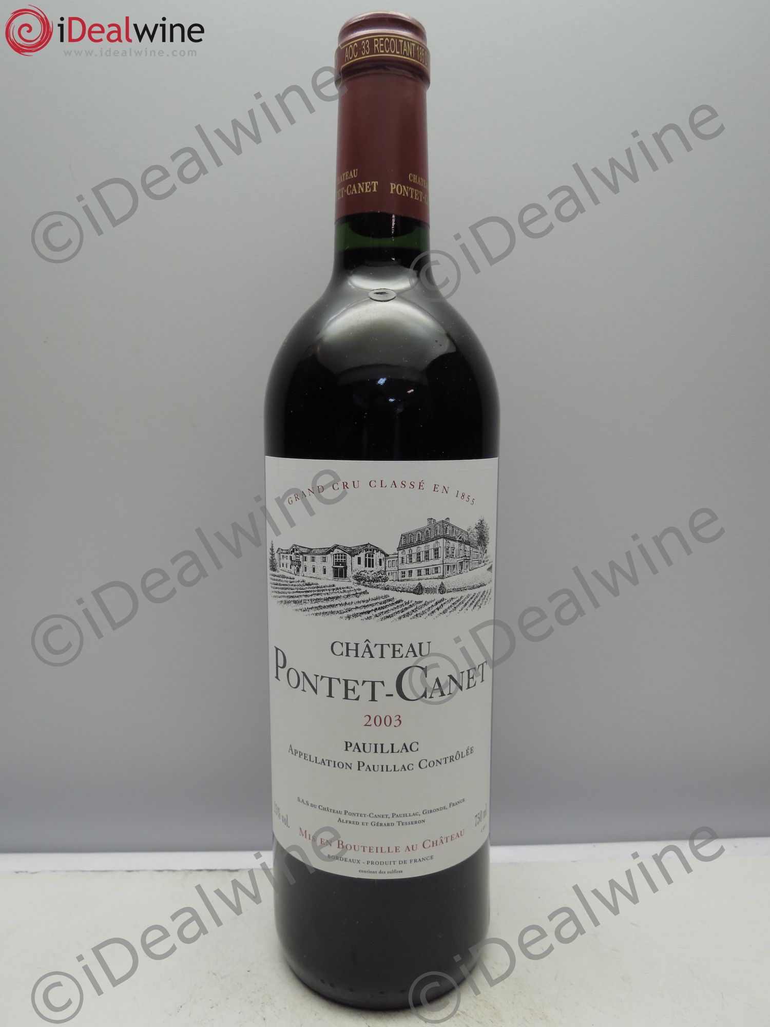 Château Pontet Canet 5ème Grand Cru Classé 2003 - Lot de 1 bouteille - 0