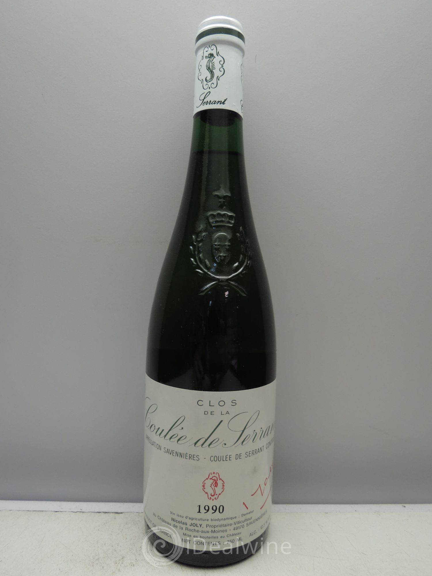 Savennières Clos de la Coulée de Serrant Vignobles de la Coulée de Serrant - Nicolas Joly 1990 - Lot de 1 bouteille - 0
