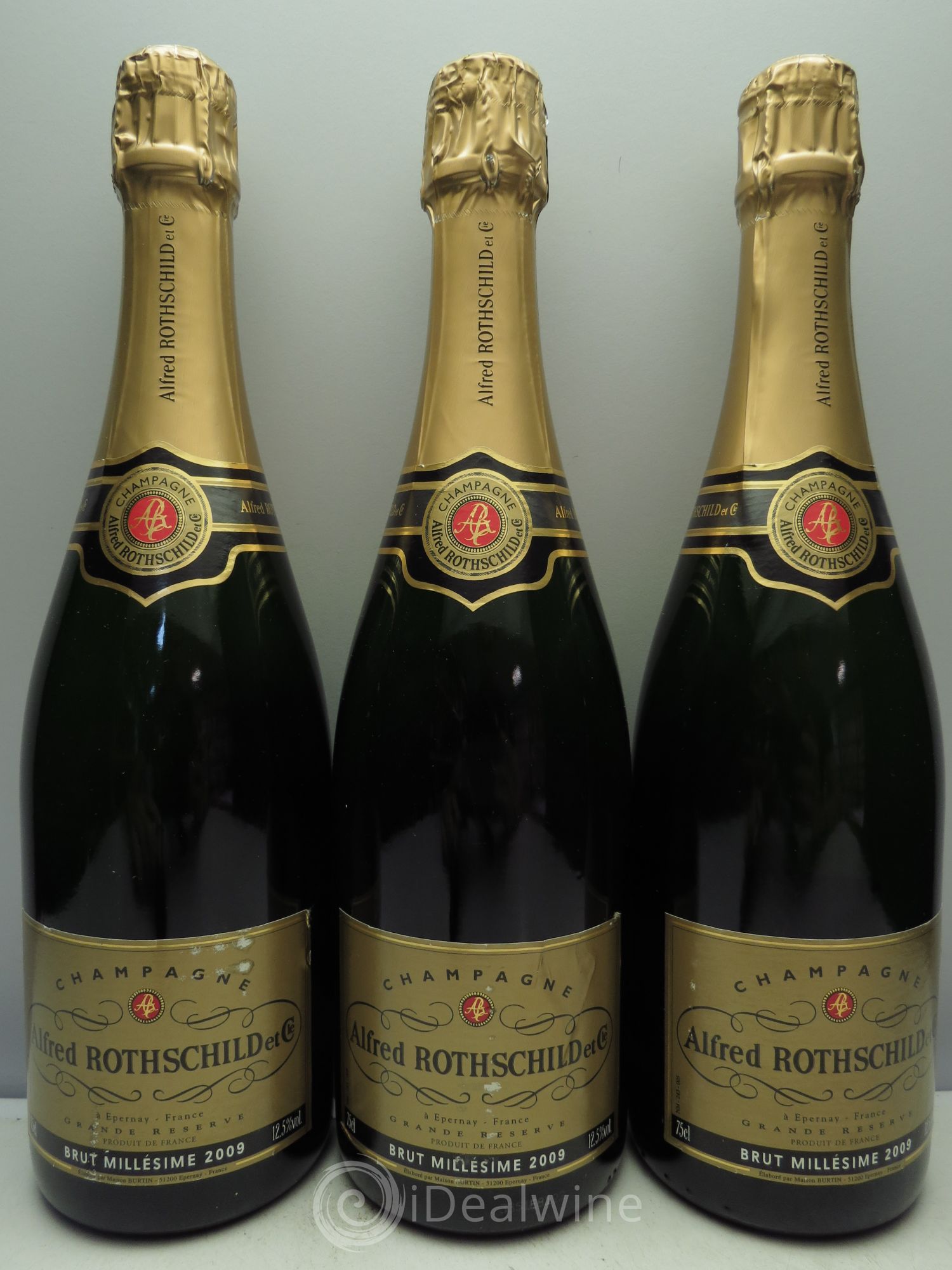 Champagne Domaine Alfred Rothschild 2009 - Lot de 3 bouteilles - 0
