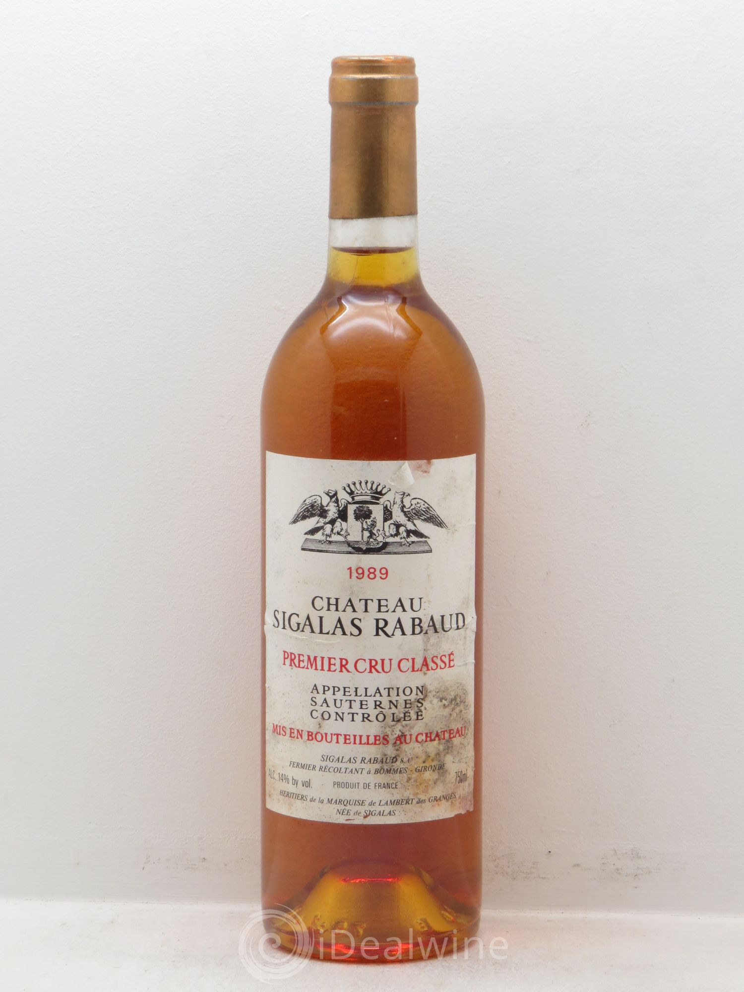 Château Sigalas Rabaud 1er Grand Cru Classé 1989 - Lotto di 1 bottiglia - 0