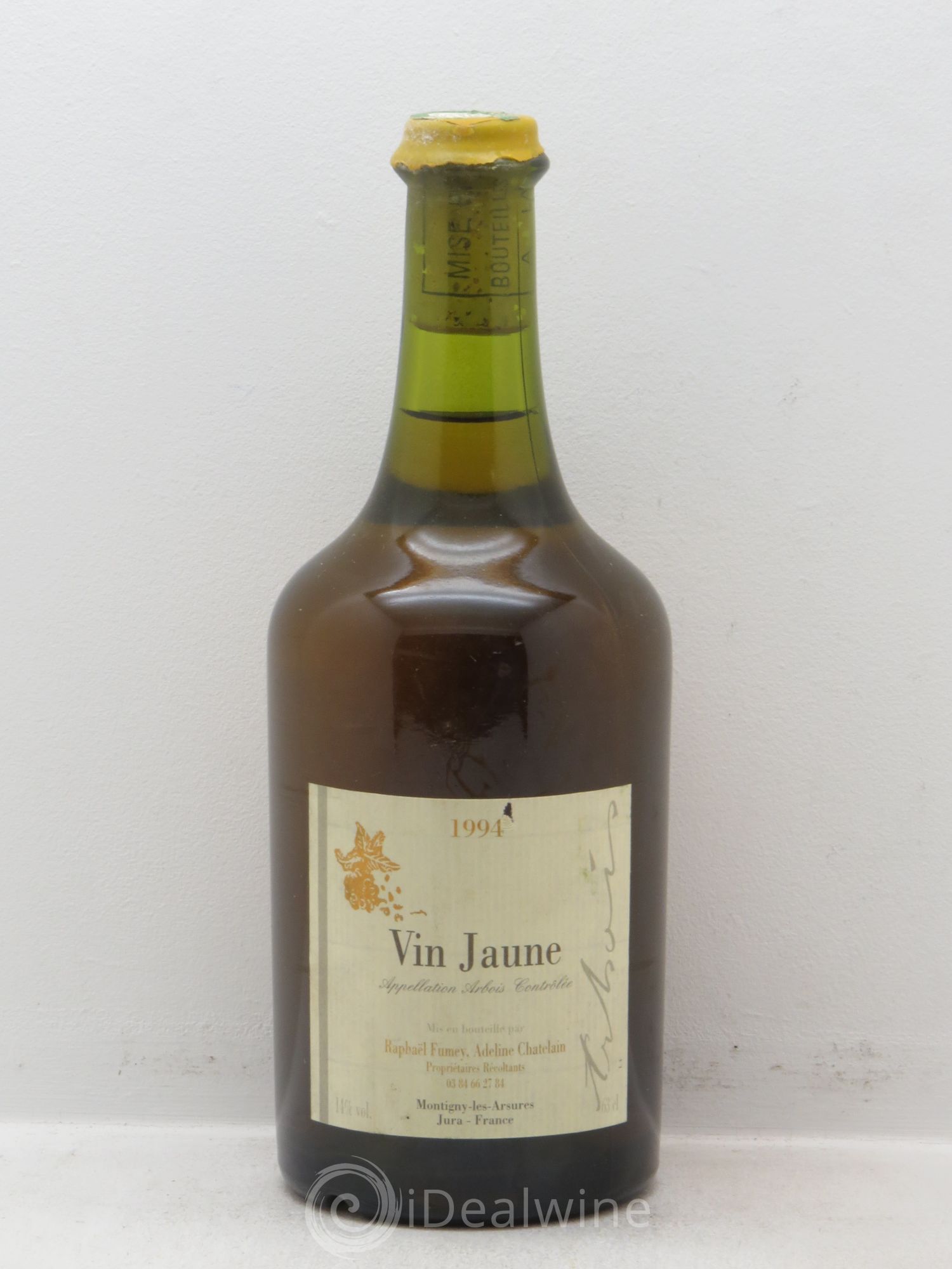 Arbois Vin Jaune Domaine Fumey Chatelain(sans prix de réserve) 1994 - Posten von 1 Flasche - 0