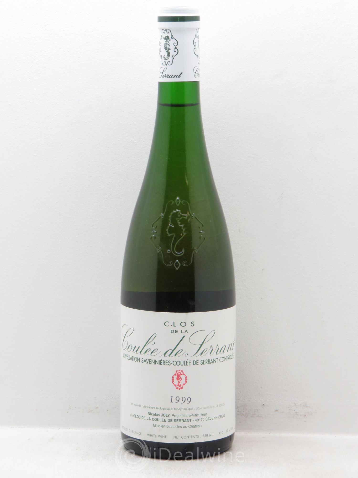 Savennières Clos de la Coulée de Serrant Vignobles de la Coulée de Serrant - Nicolas Joly 1999 - Lot de 1 bouteille - 0