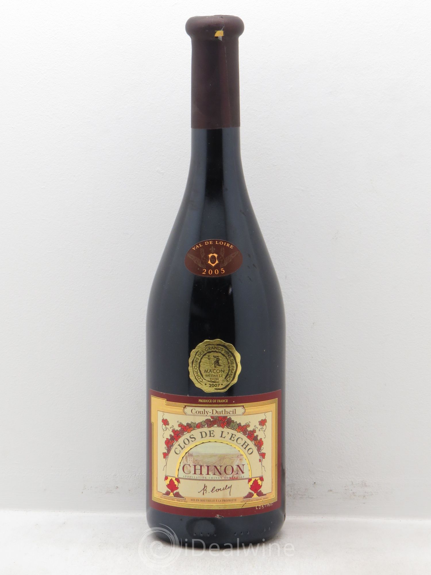 Chinon Clos de l'Echo Couly-Dutheil 2005 - Lot de 1 bouteille - 0