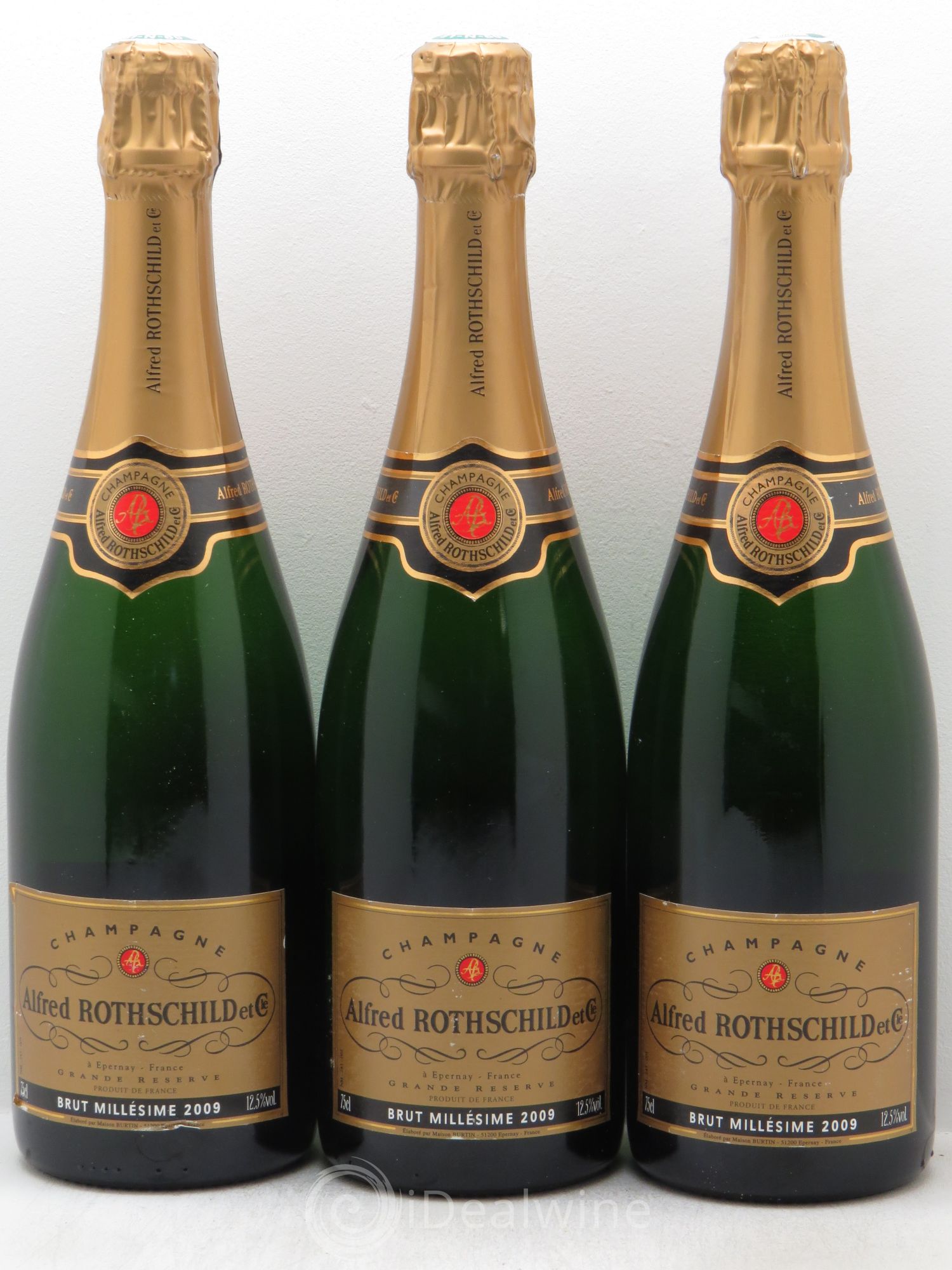 Champagne Alfred de Rothschild 2009 - Lot de 3 bouteilles - 0