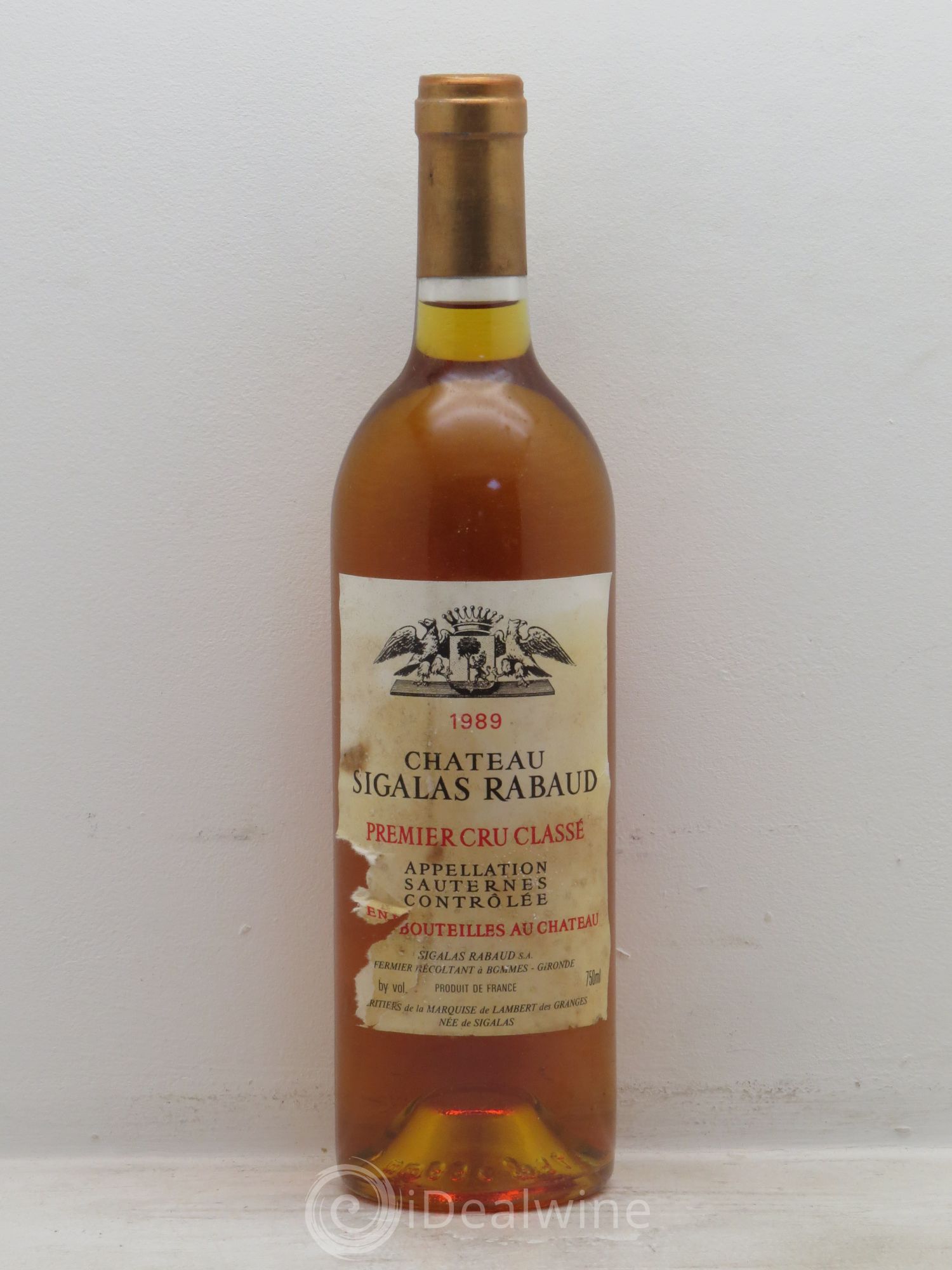Château Sigalas Rabaud 1er Grand Cru Classé 1989 - Lotto di 1 bottiglia - 0