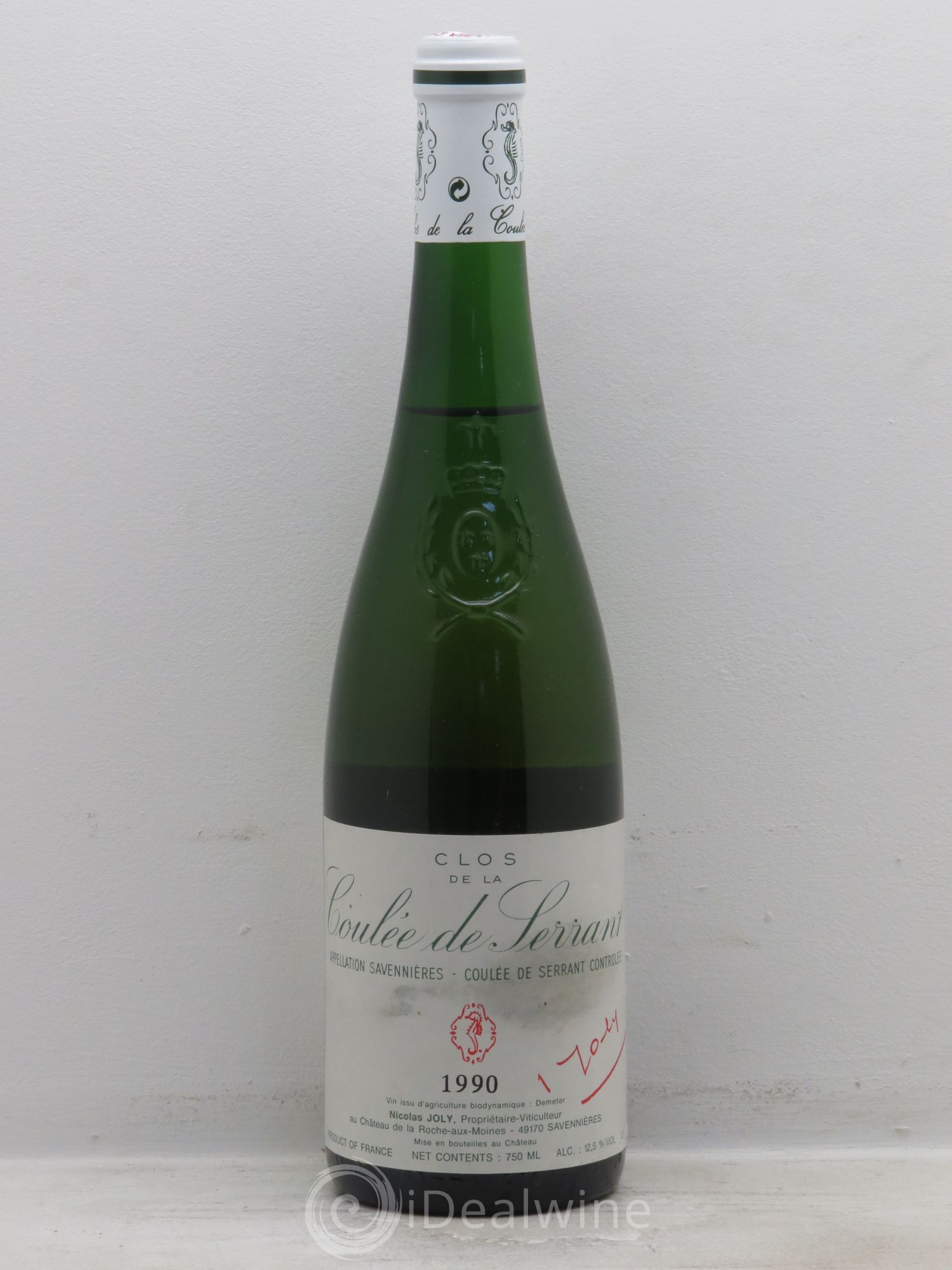 Savennières Clos de la Coulée de Serrant Vignobles de la Coulée de Serrant - Nicolas Joly 1990 - Lot de 1 bouteille - 0