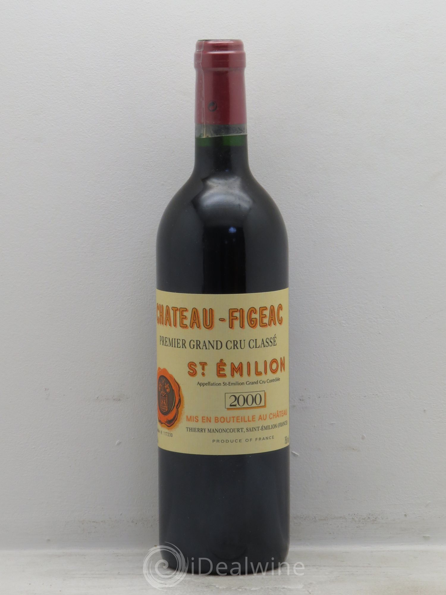 Château Figeac 1er Grand Cru Classé A 2000 - Lot de 1 bouteille - 0