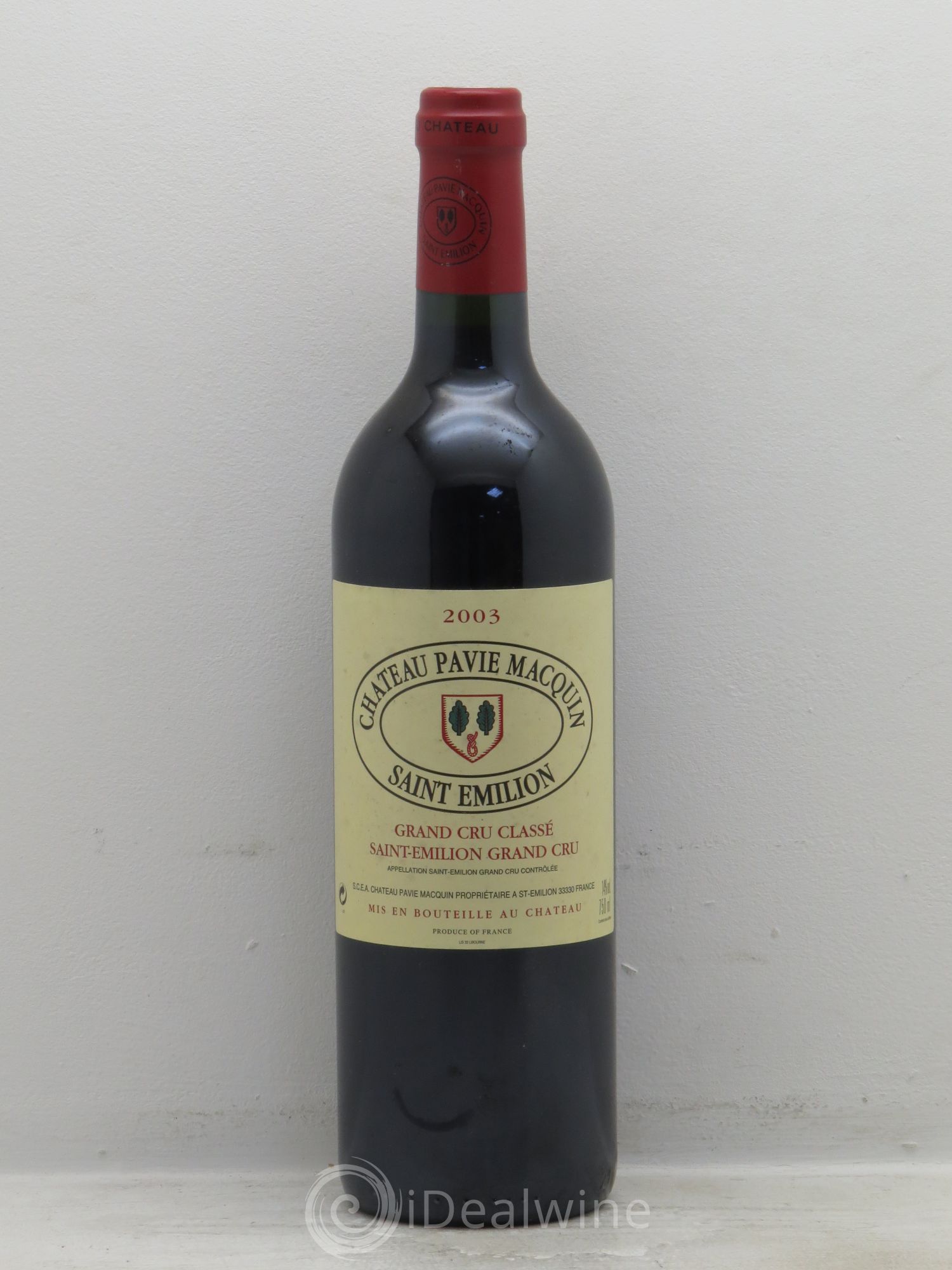 Château Pavie Macquin 1er Grand Cru Classé B 2003 - Lot de 1 bouteille - 0