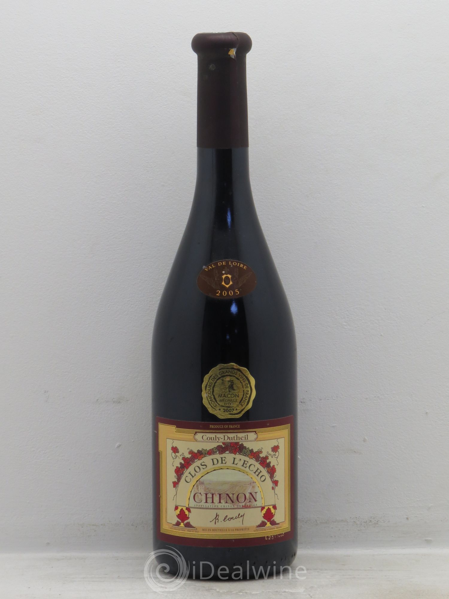 Chinon Clos de l'Echo Couly-Dutheil 2005 - Lot de 1 bouteille - 0