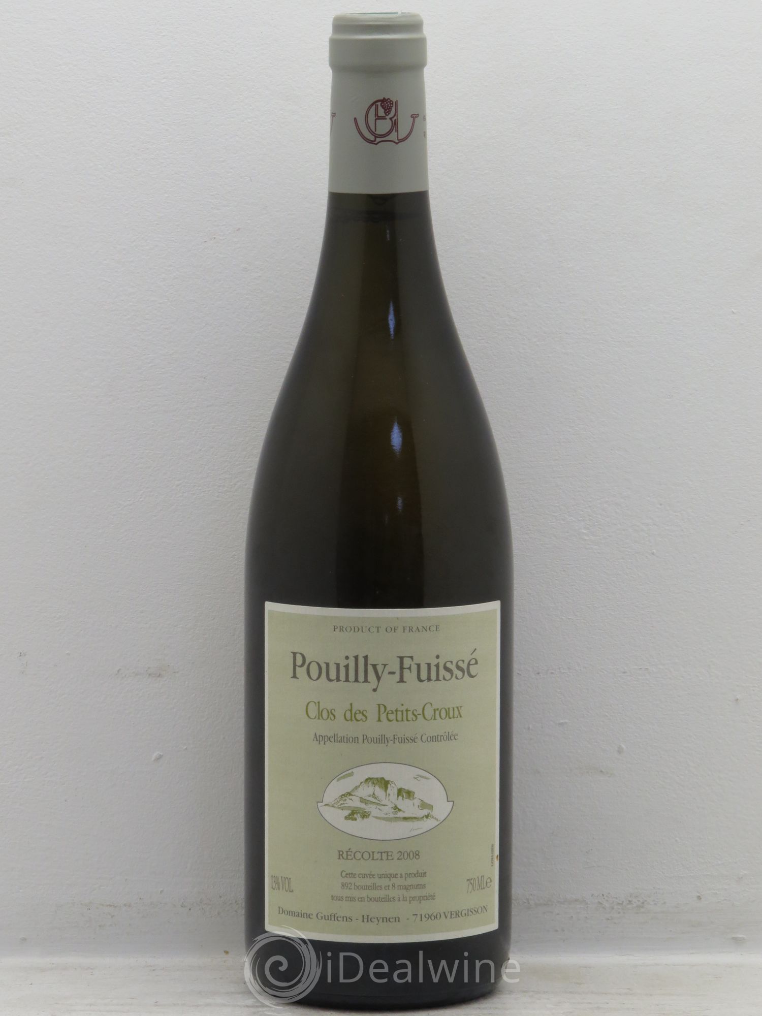Pouilly-Fuissé Clos des Petits Croux - Domaine Guffens 2008 - Posten von 1 Flasche - 0