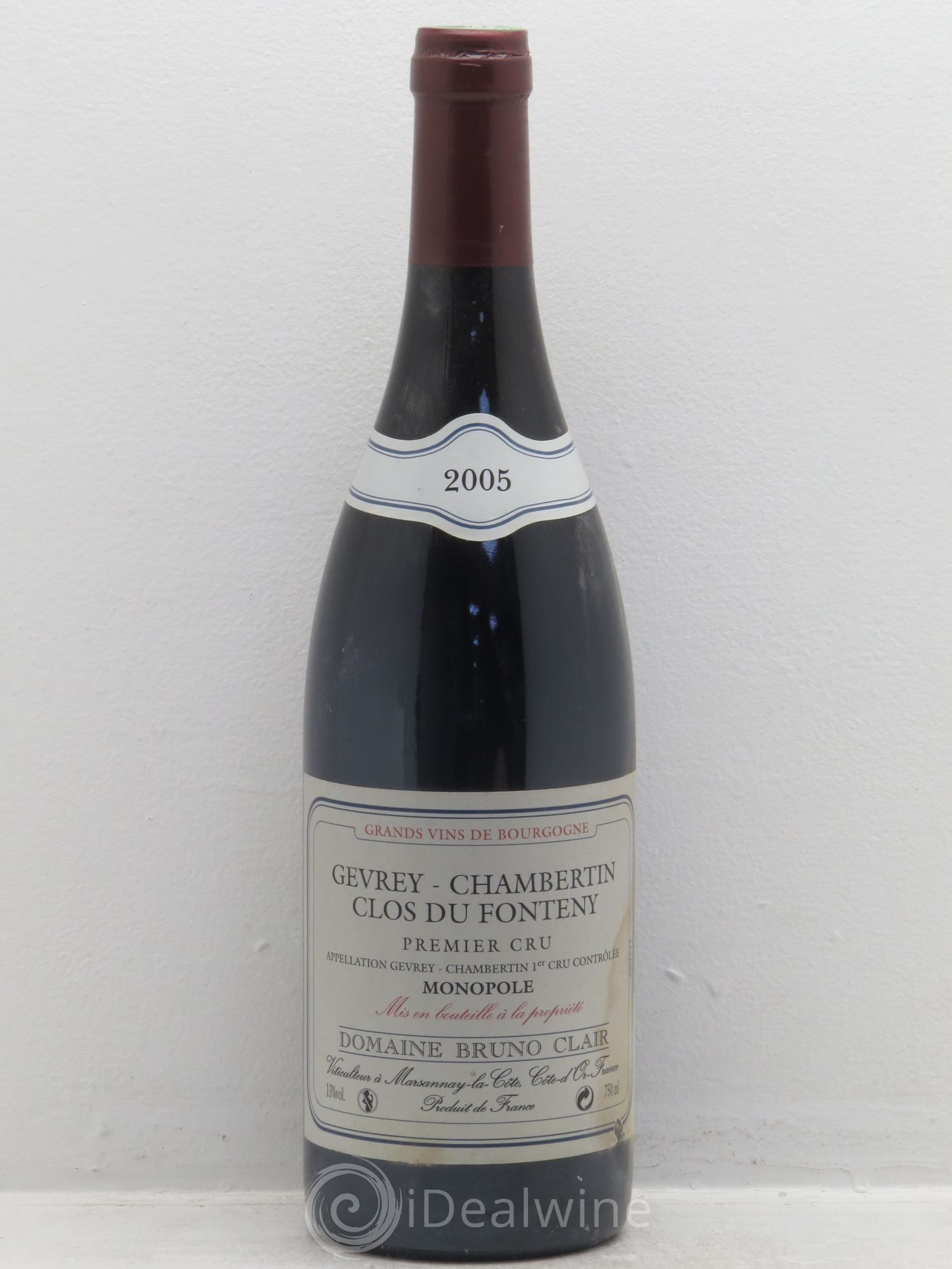 Gevrey-Chambertin 1er Cru Clos du Fonteny Bruno Clair (Domaine) 2005 - Lot de 1 bouteille - 0