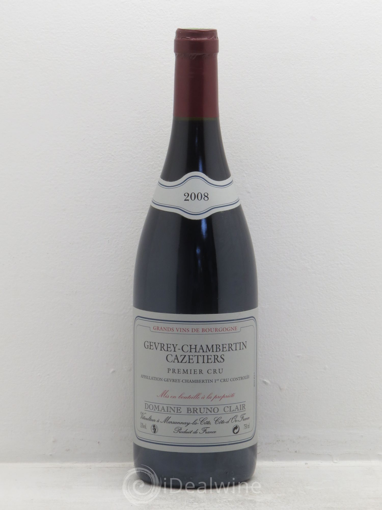 Gevrey-Chambertin 1er Cru Les Cazetiers Bruno Clair (Domaine) 2008 - Lot de 1 bouteille - 0