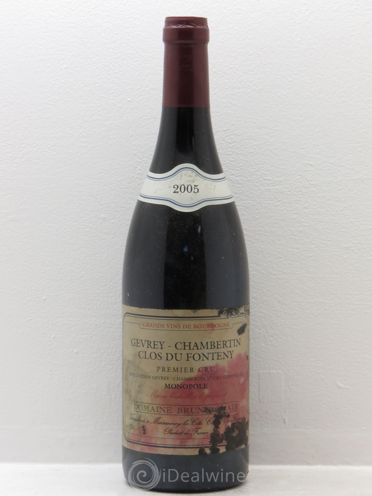 Gevrey-Chambertin 1er Cru Clos du Fonteny Bruno Clair (Domaine) 2005 - Lot de 1 bouteille - 0