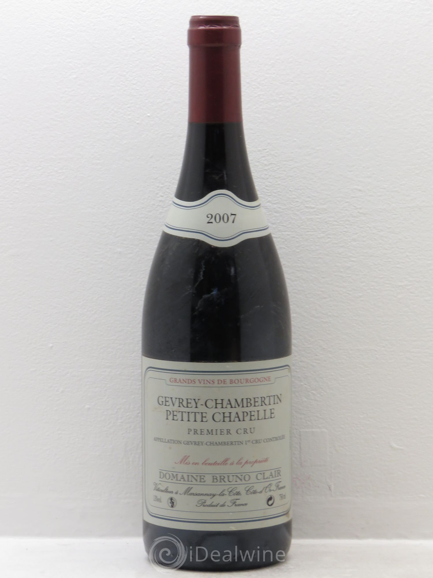 Gevrey-Chambertin 1er Cru Petite Chapelle Bruno Clair (Domaine) 2007 - Lot de 1 bouteille - 0