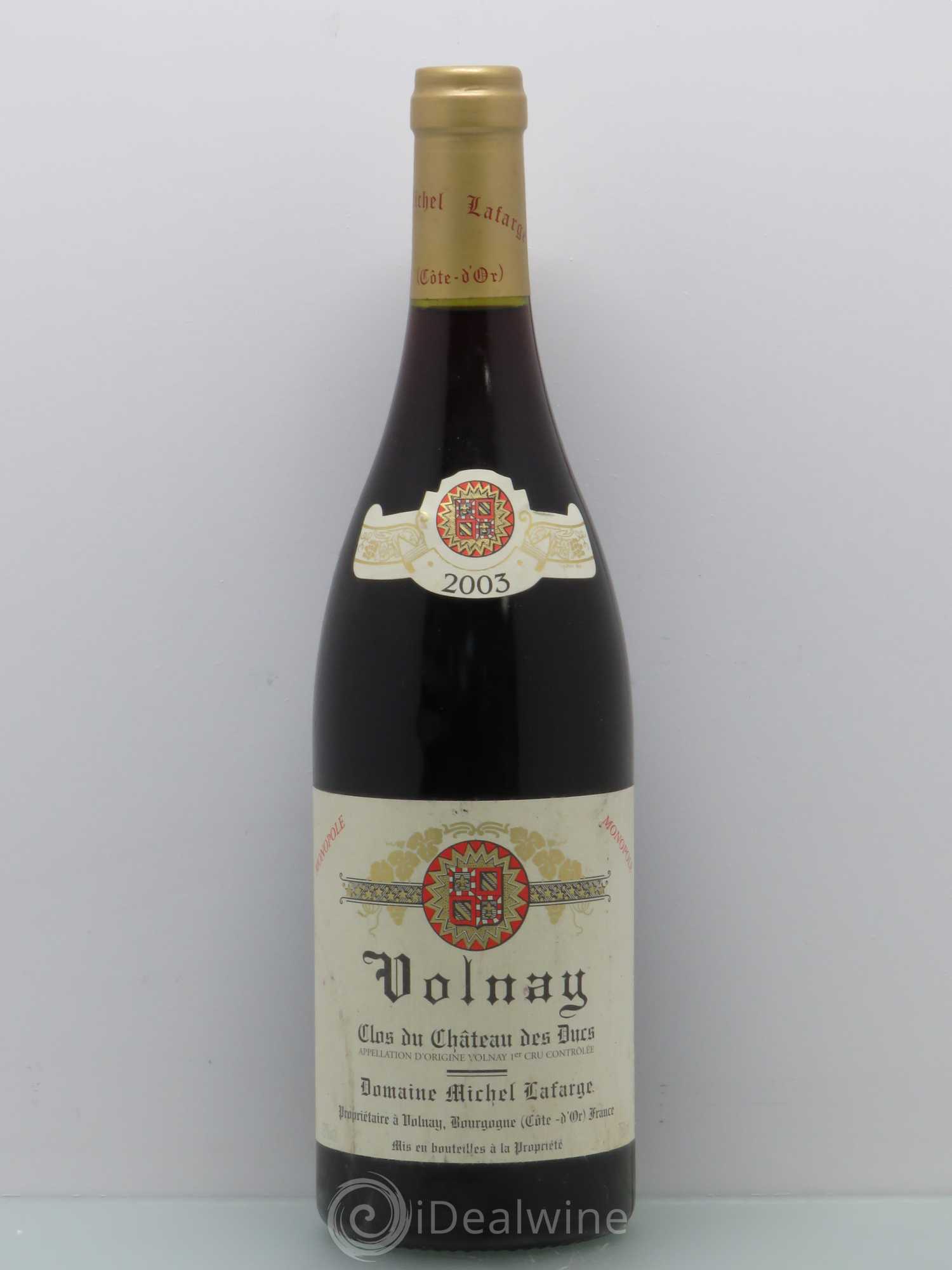 Volnay 1er Cru Clos du Château des Ducs Lafarge (Domaine) 2003 - Lot de 1 bouteille - 0