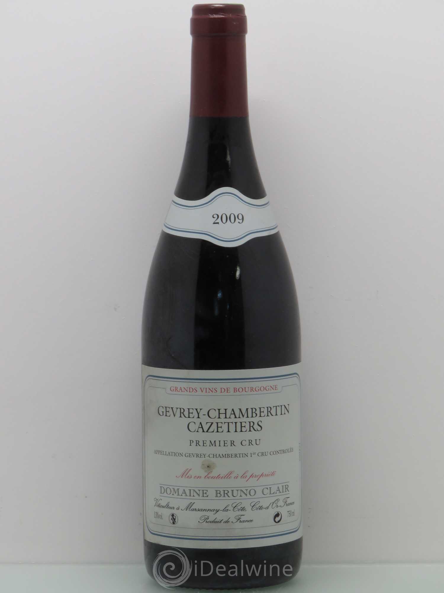 Gevrey-Chambertin 1er Cru Les Cazetiers Bruno Clair (Domaine) 2009 - Lot de 1 bouteille - 0