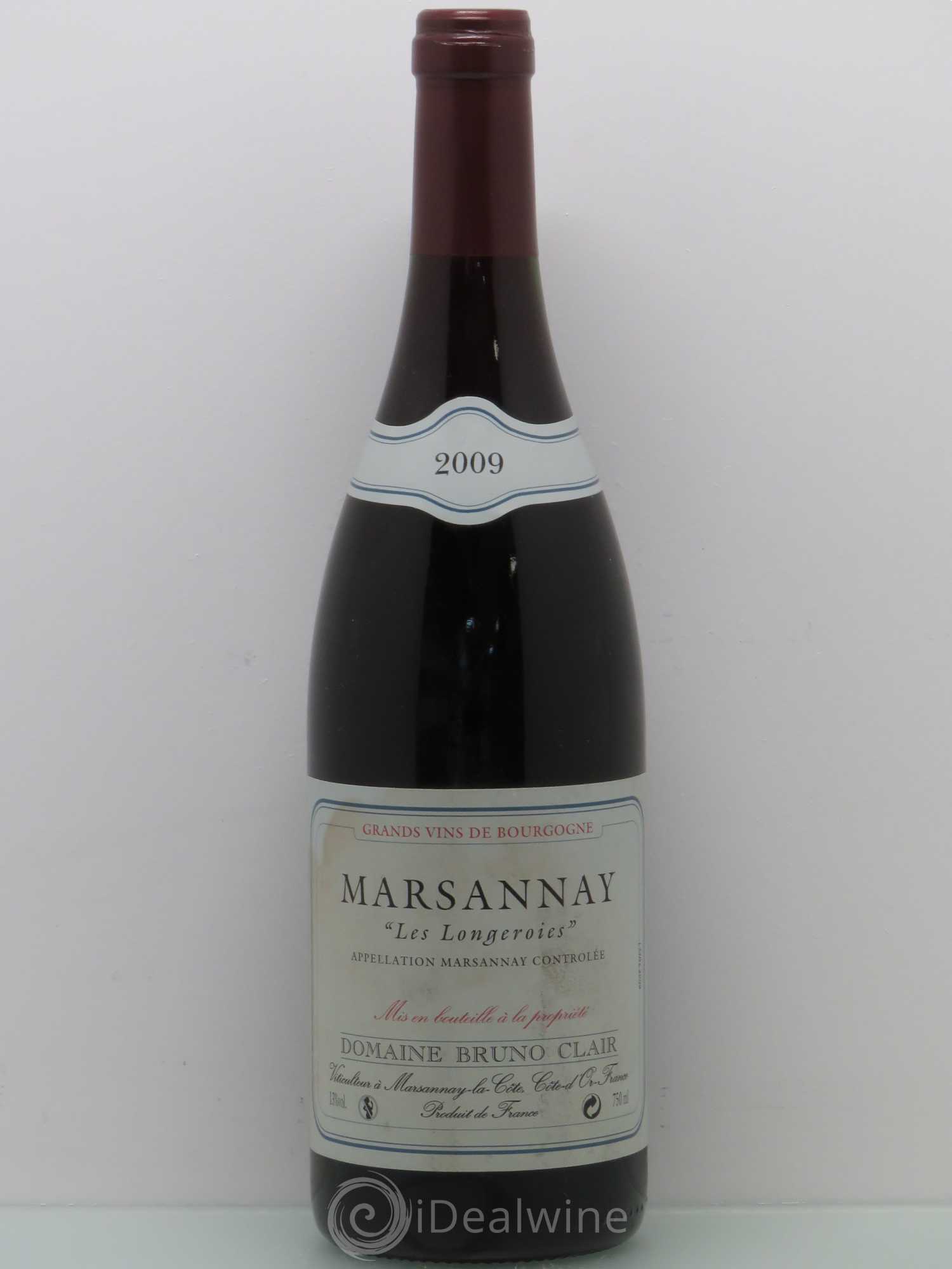 Marsannay Les Longeroies Bruno Clair (Domaine) 2009 - Lot de 1 bouteille - 0