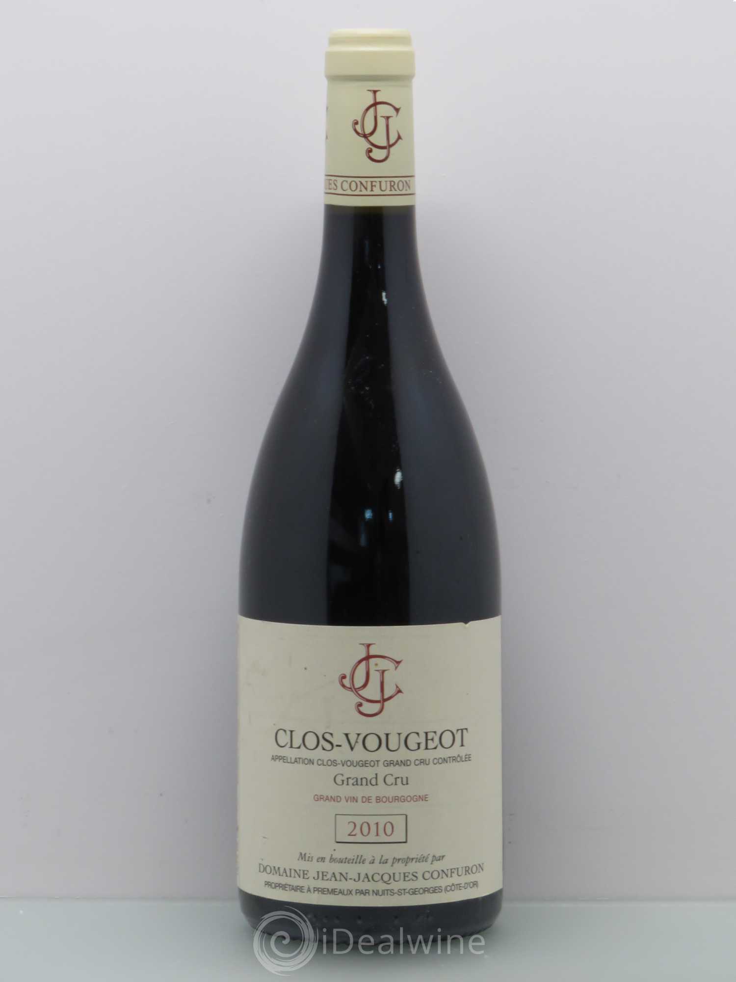 Clos de Vougeot Grand Cru Jean-Jacques Confuron 2010 - Lot de 1 bouteille - 0