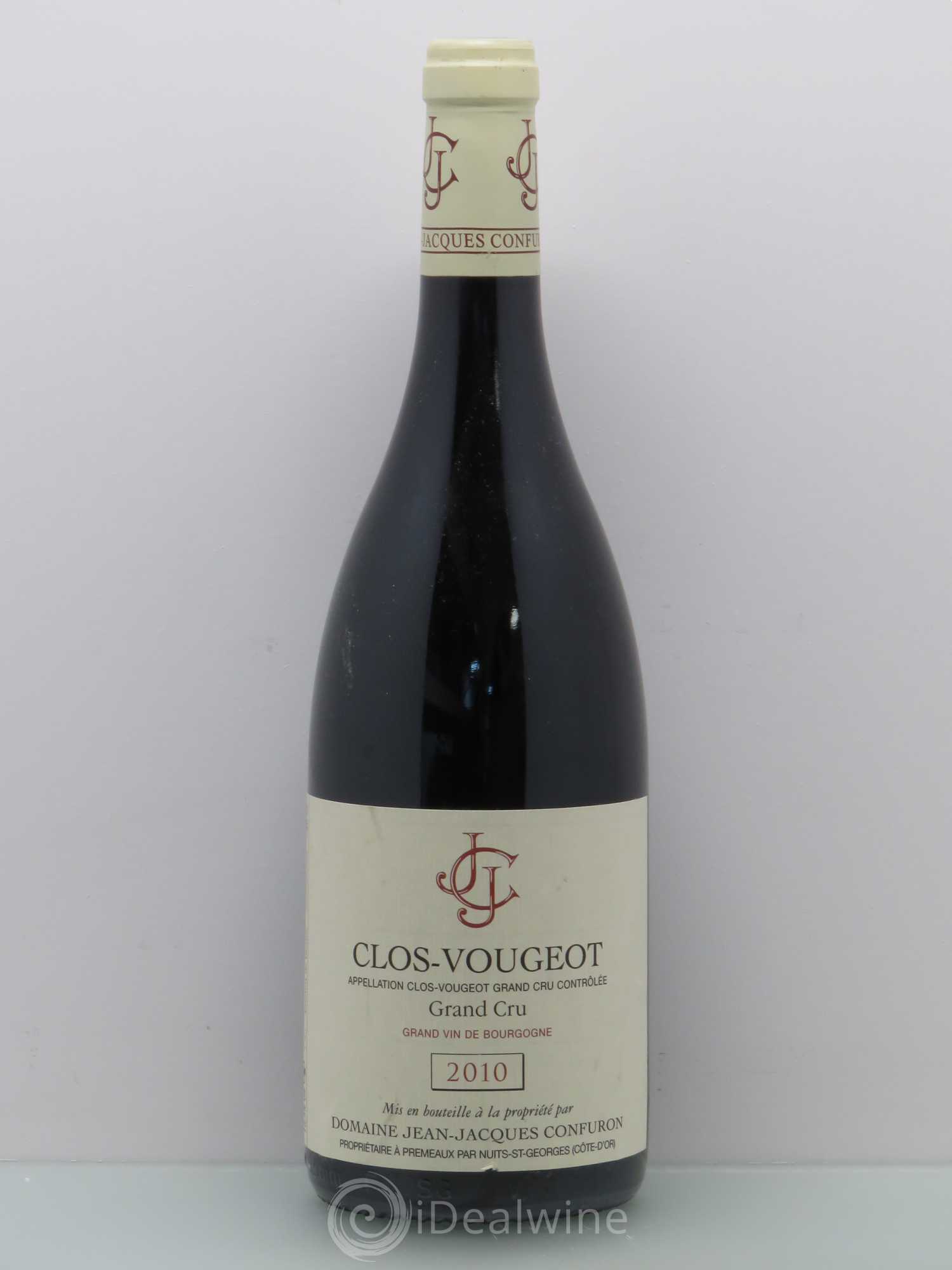 Clos de Vougeot Grand Cru Jean-Jacques Confuron 2010 - Lot de 1 bouteille - 0