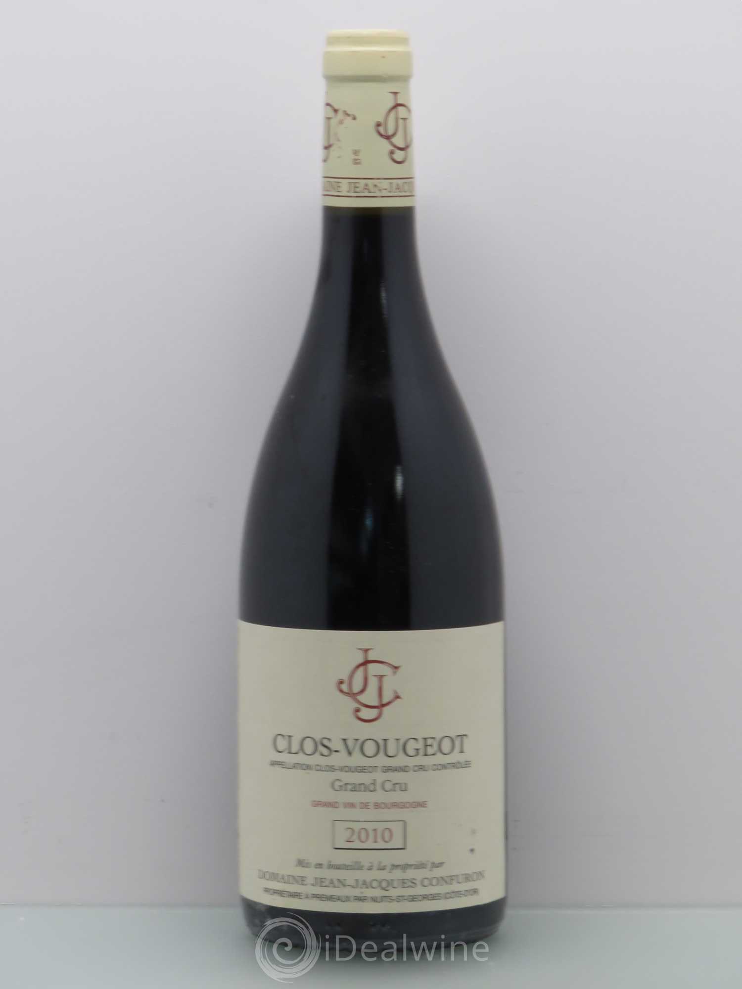 Clos de Vougeot Grand Cru Jean-Jacques Confuron 2010 - Lot de 1 bouteille - 0