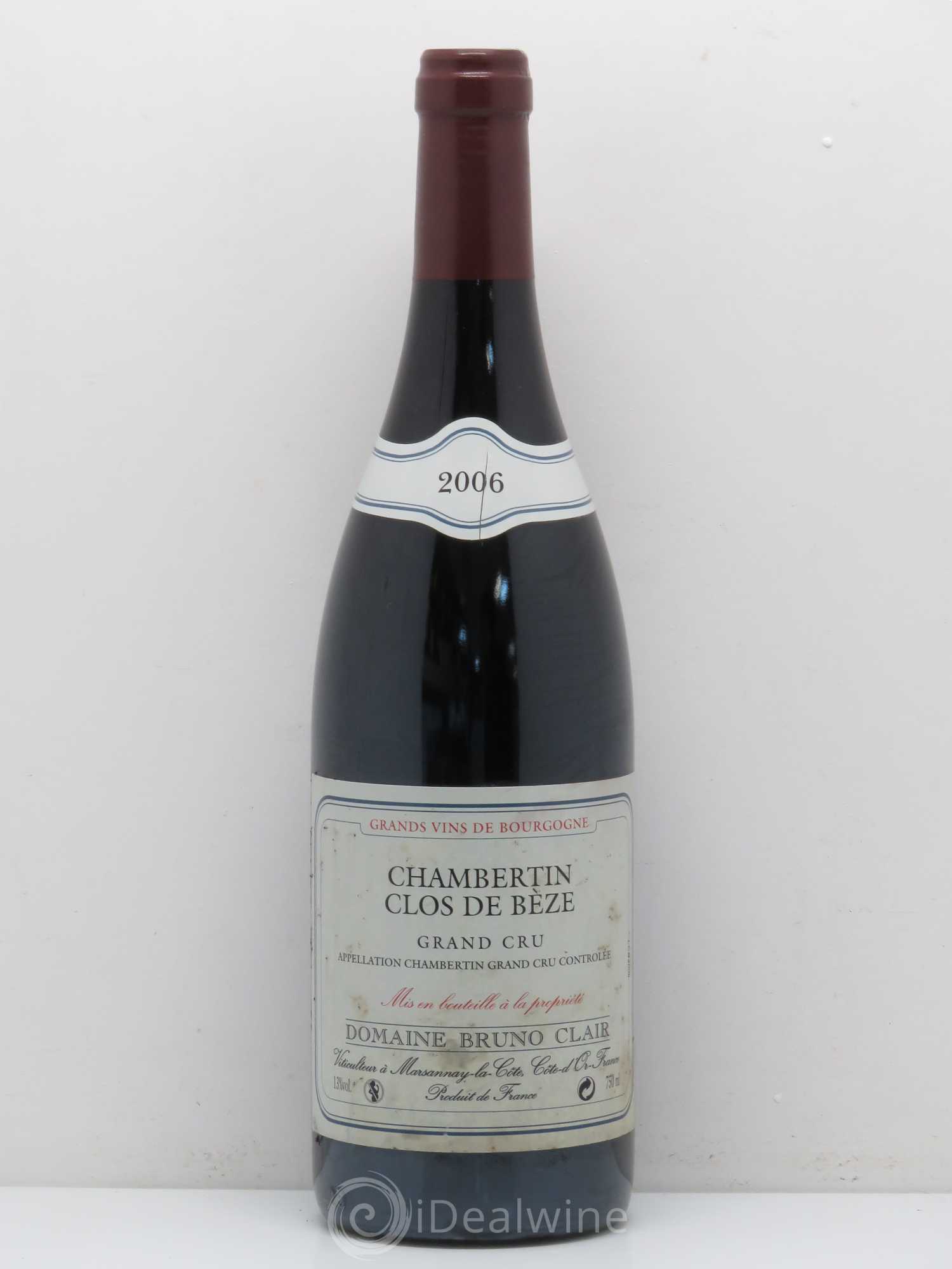 Chambertin Clos de Bèze Grand Cru Bruno Clair (Domaine) 2006 - Lot de 1 bouteille - 0