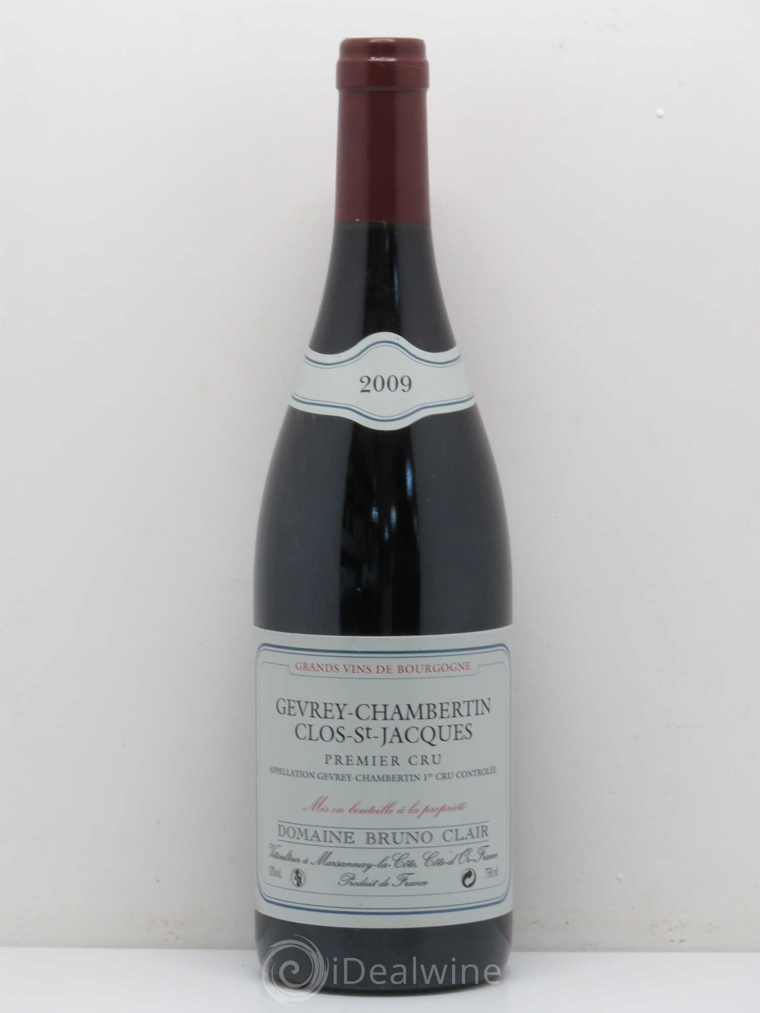 Gevrey-Chambertin 1er Cru Clos Saint-Jacques Bruno Clair (Domaine) 2009 - Lot de 1 bouteille - 0