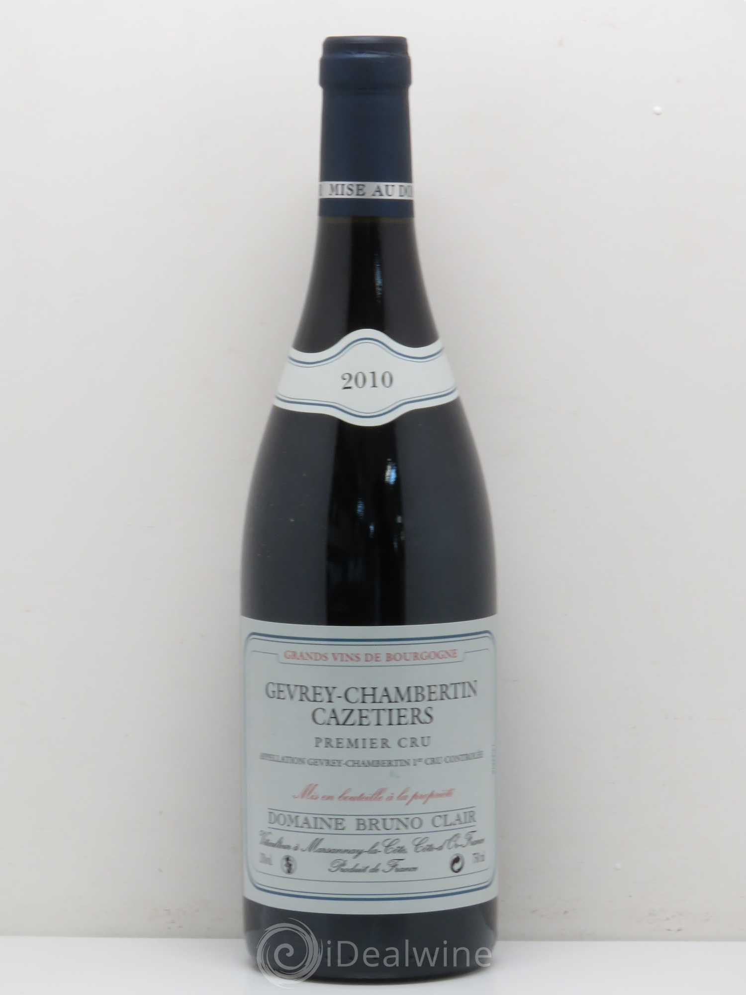 Gevrey-Chambertin 1er Cru Les Cazetiers Bruno Clair (Domaine) 2010 - Lot de 1 bouteille - 0
