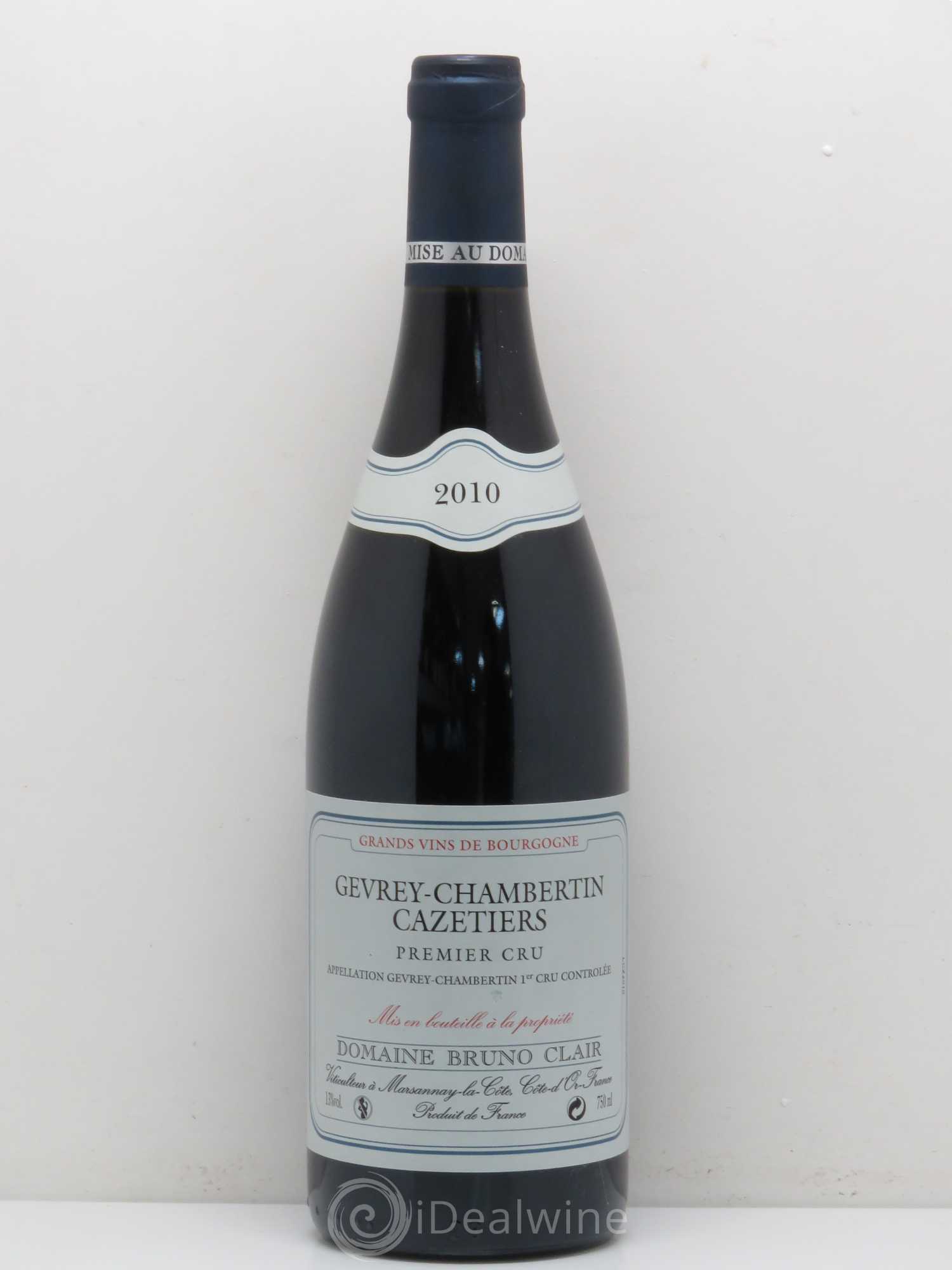 Gevrey-Chambertin 1er Cru Les Cazetiers Bruno Clair (Domaine) 2010 - Lot de 1 bouteille - 0