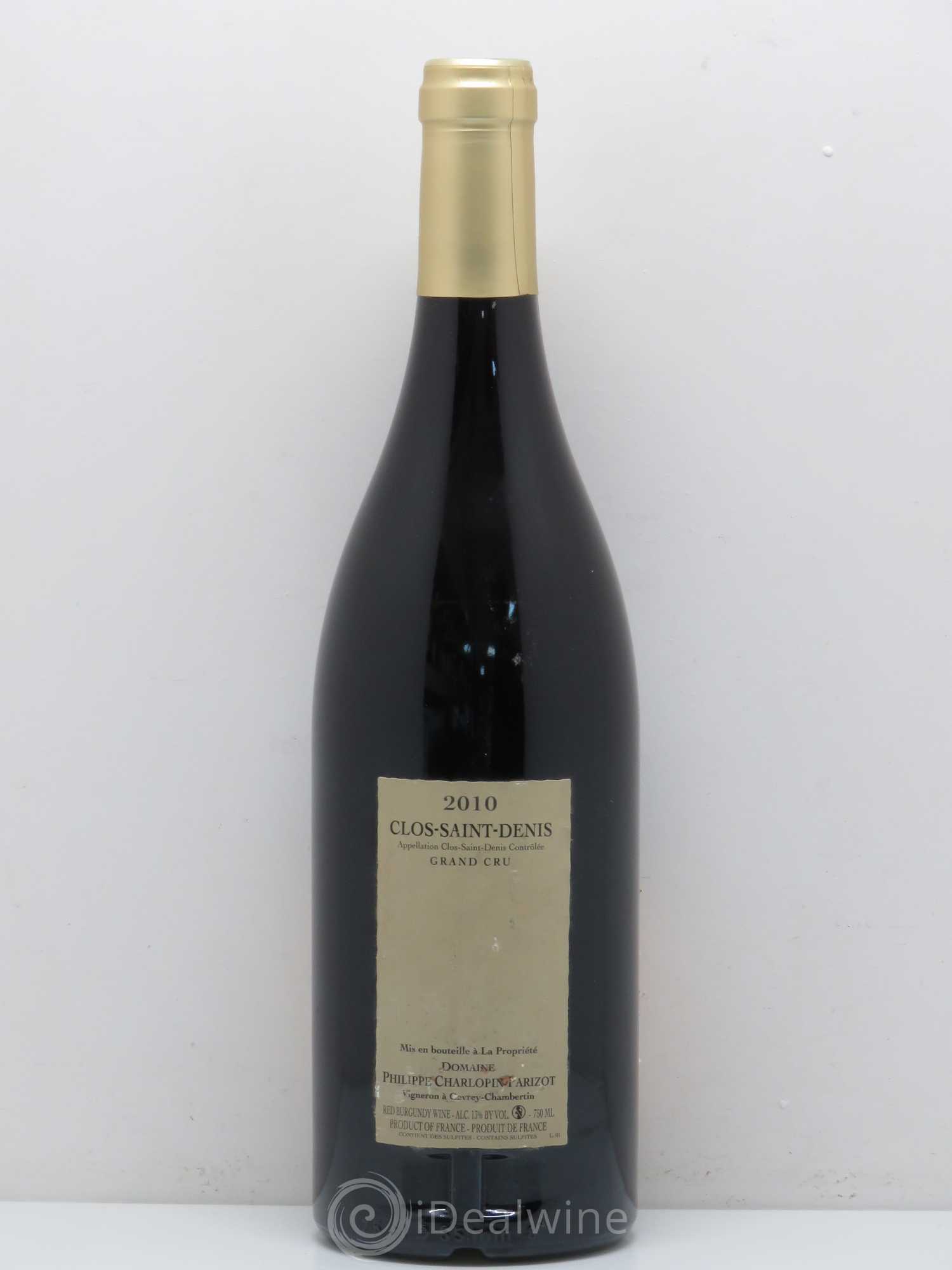 Clos Saint-Denis Grand Cru Charlopin-Parizot 2010 - Lot de 1 bouteille - 1
