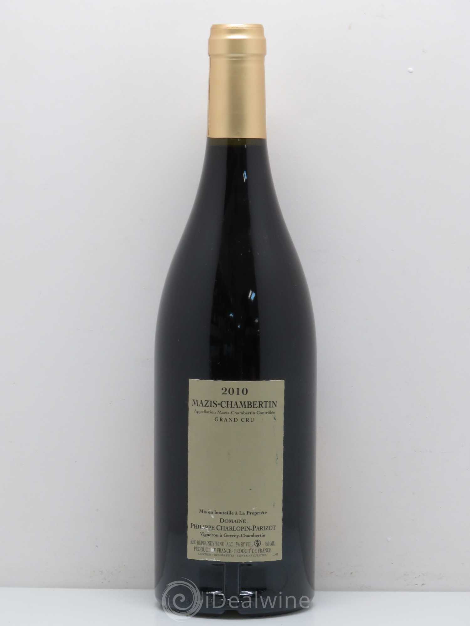 Mazis-Chambertin Grand Cru Domaine Charlopin-Parizot 2010 - Posten von 1 Flasche - 1