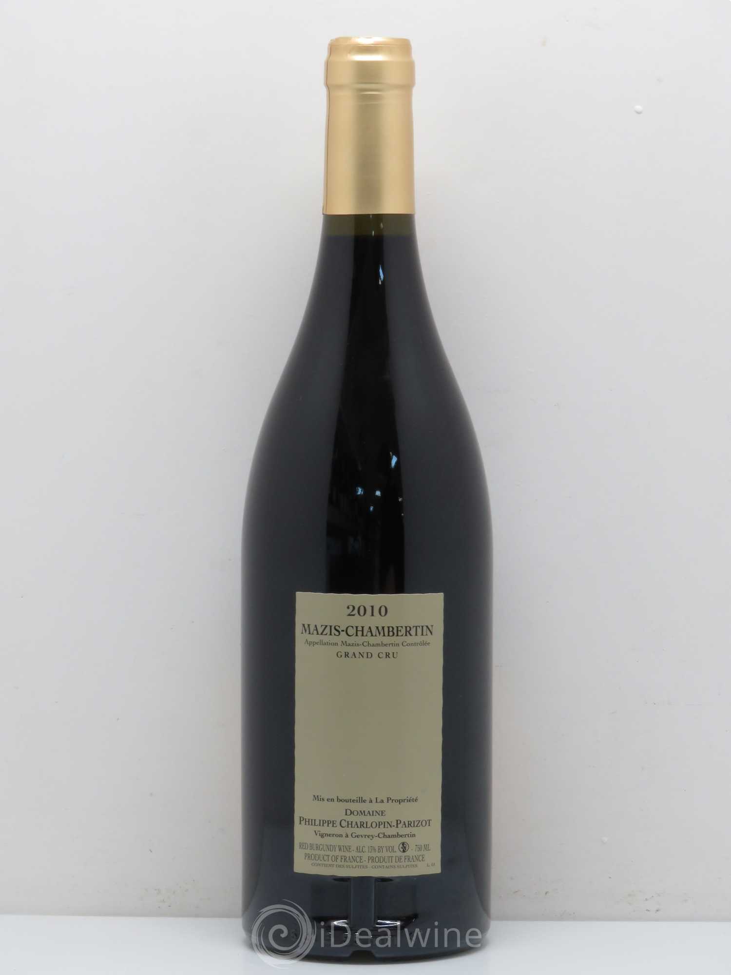 Mazis-Chambertin Grand Cru Domaine Charlopin-Parizot 2010 - Posten von 1 Flasche - 1