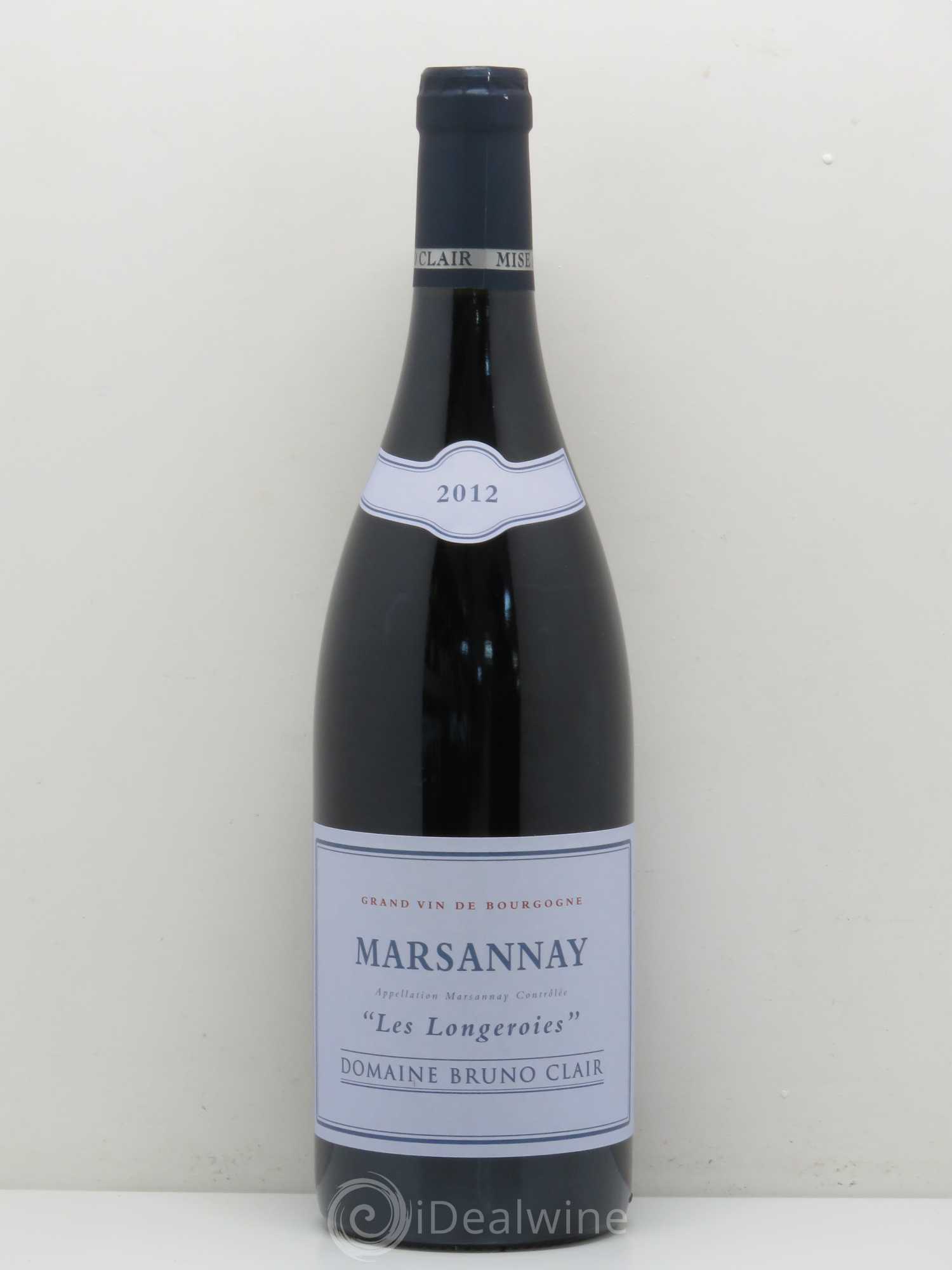 Marsannay Les Longeroies Bruno Clair (Domaine) 2012 - Lot de 1 bouteille - 0