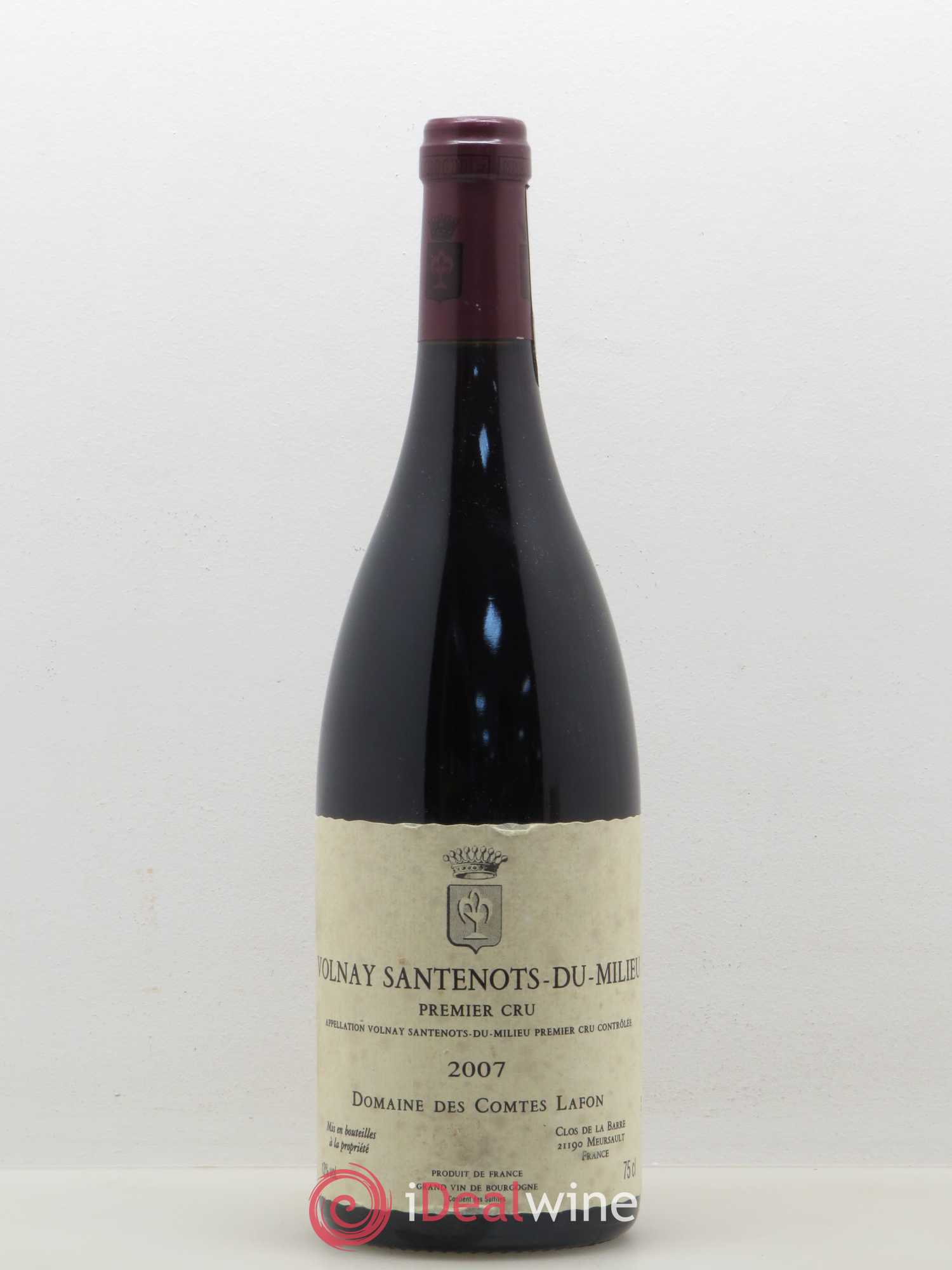 Volnay 1er Cru Santenots du Milieu Comtes Lafon (Domaine des) 2007 - Lot de 1 bouteille - 0