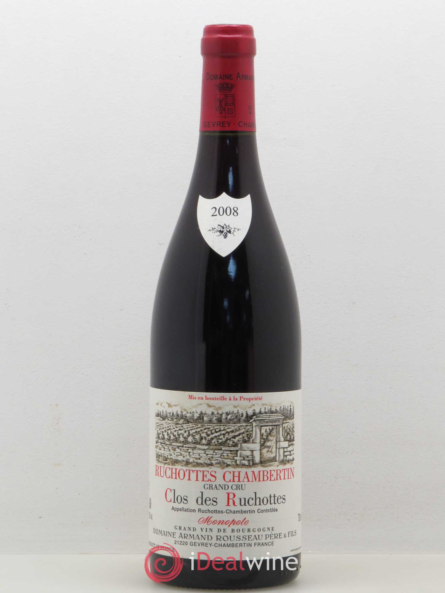 Ruchottes-Chambertin Grand Cru Clos des Ruchottes Armand Rousseau (Domaine) 2008 - Lot de 1 bouteille - 0