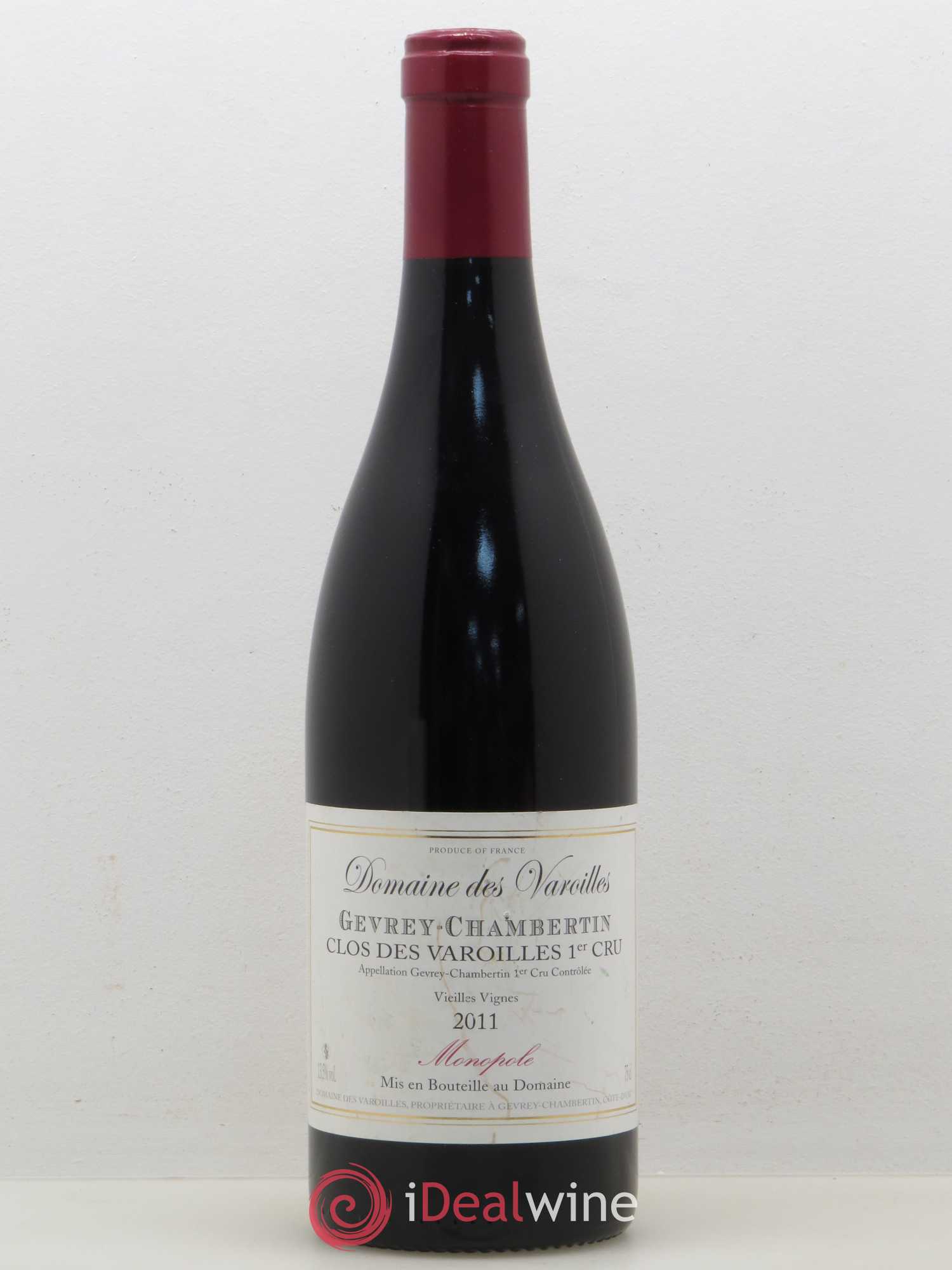 Gevrey-Chambertin 1er Cru Clos des Varoilles Monopole Varoilles (Domaine des) 2011 - Lot of 1 bottle - 0