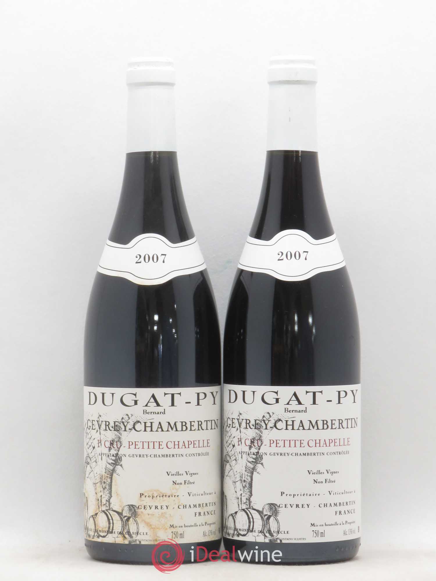 Gevrey-Chambertin 1er Cru Petite Chapelle Vieilles Vignes Dugat-Py 2007 - Lot de 2 bouteilles - 0