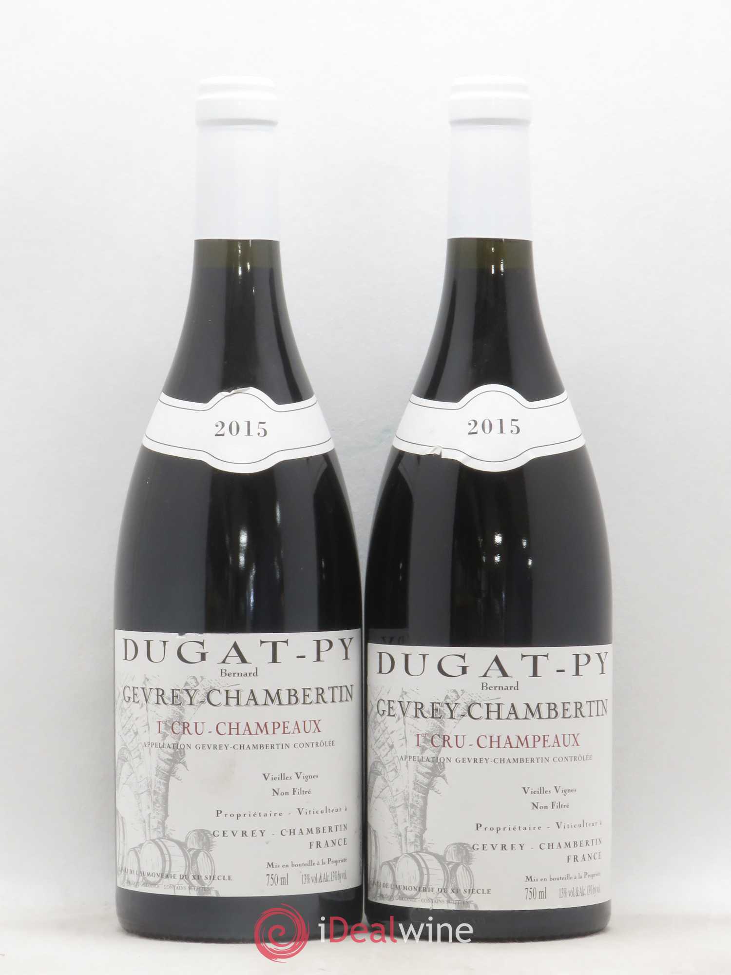 Gevrey-Chambertin 1er Cru Champeaux Dugat-Py Vieilles Vignes 2015 - Lot de 2 bouteilles - 0