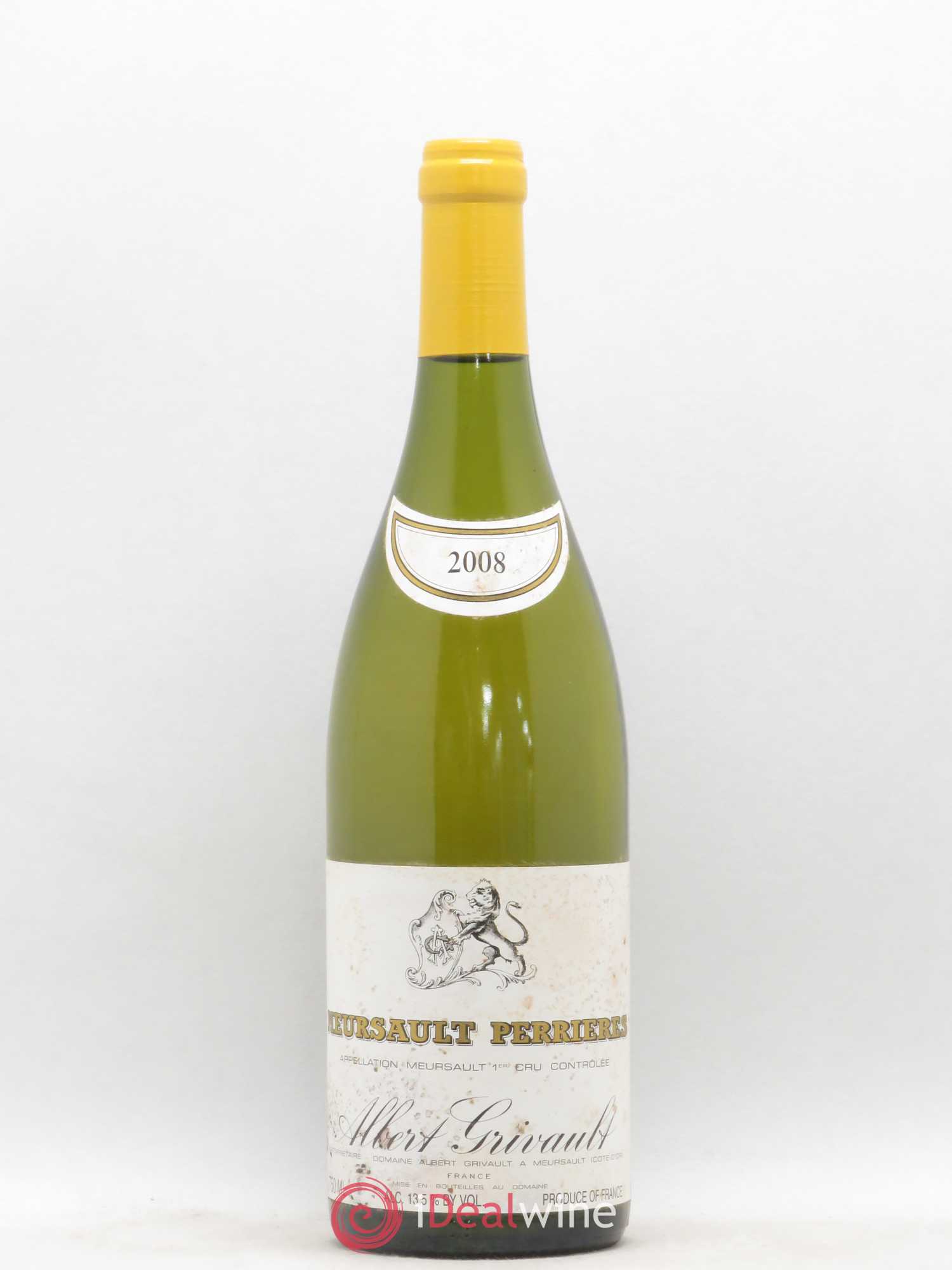 Meursault 1er Cru Perrières Albert Grivault 2008 - Lot de 1 bouteille - 0