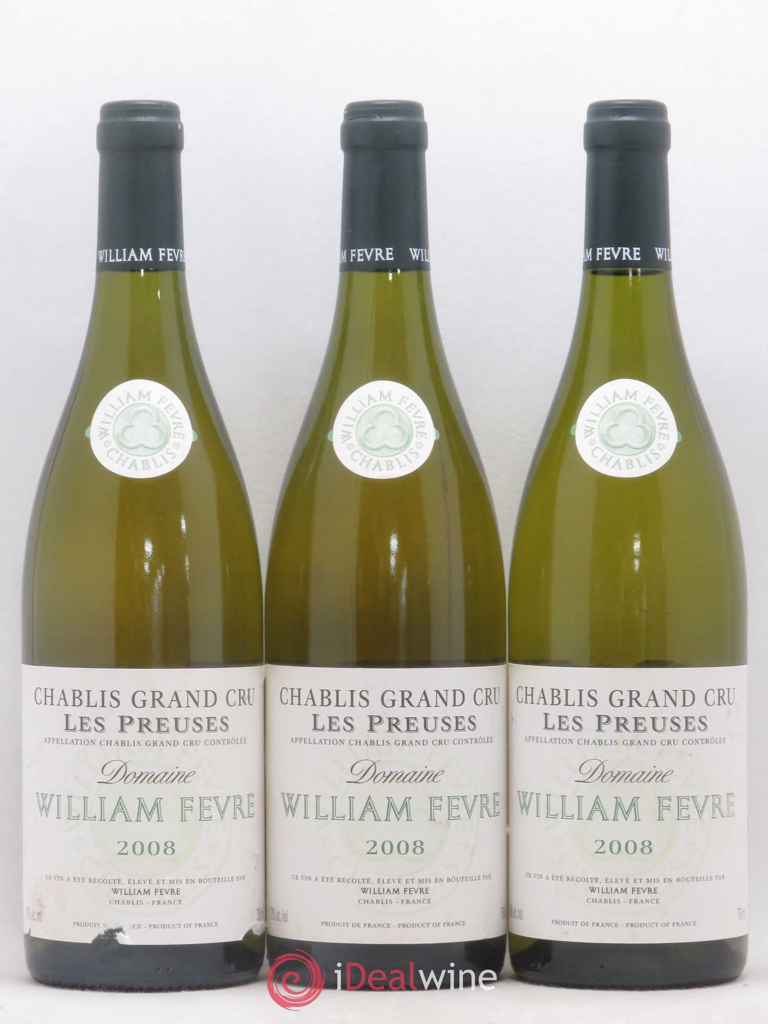 Chablis Grand Cru les Preuses William Fèvre 2008 - Lot de 3 bouteilles - 0