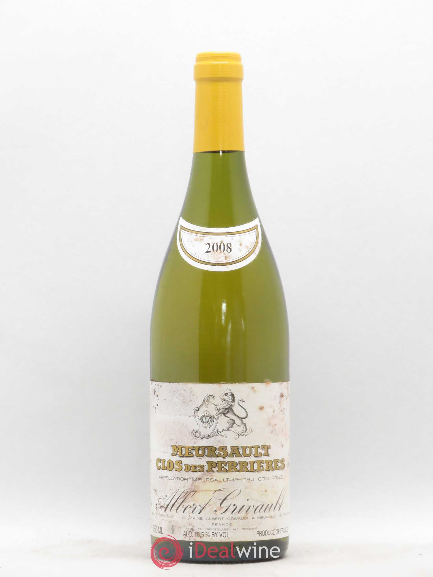 Meursault 1er Cru Clos des Perrières Monopole Albert Grivault 2008 - Lot de 1 bouteille - 0