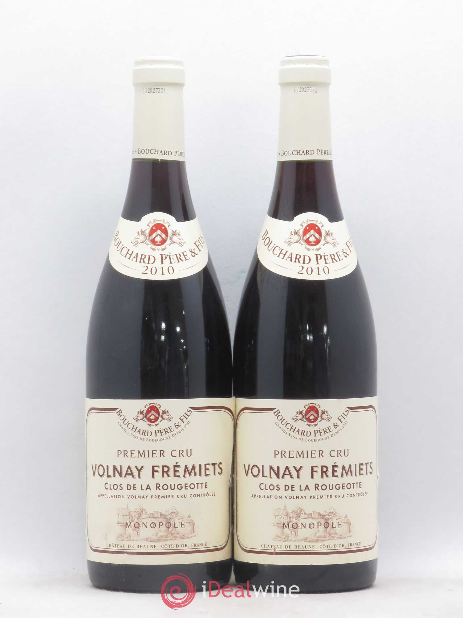 Volnay 1er Cru Frémiets - Clos de la Rougeotte Bouchard Père & Fils 2010 - Lot de 2 bouteilles - 0