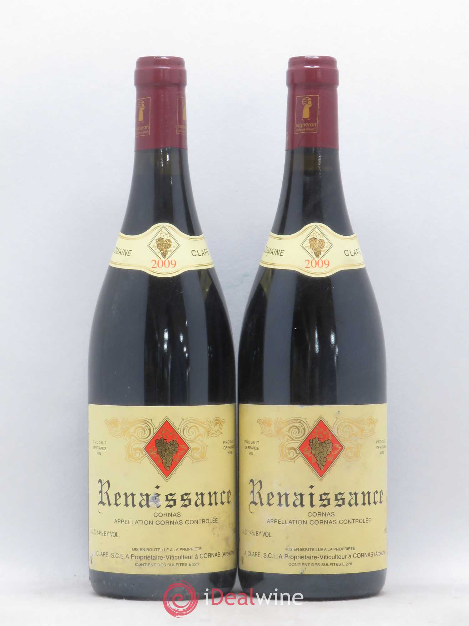 Cornas Renaissance Auguste Clape 2009 - Lot of 2 bottles - 0