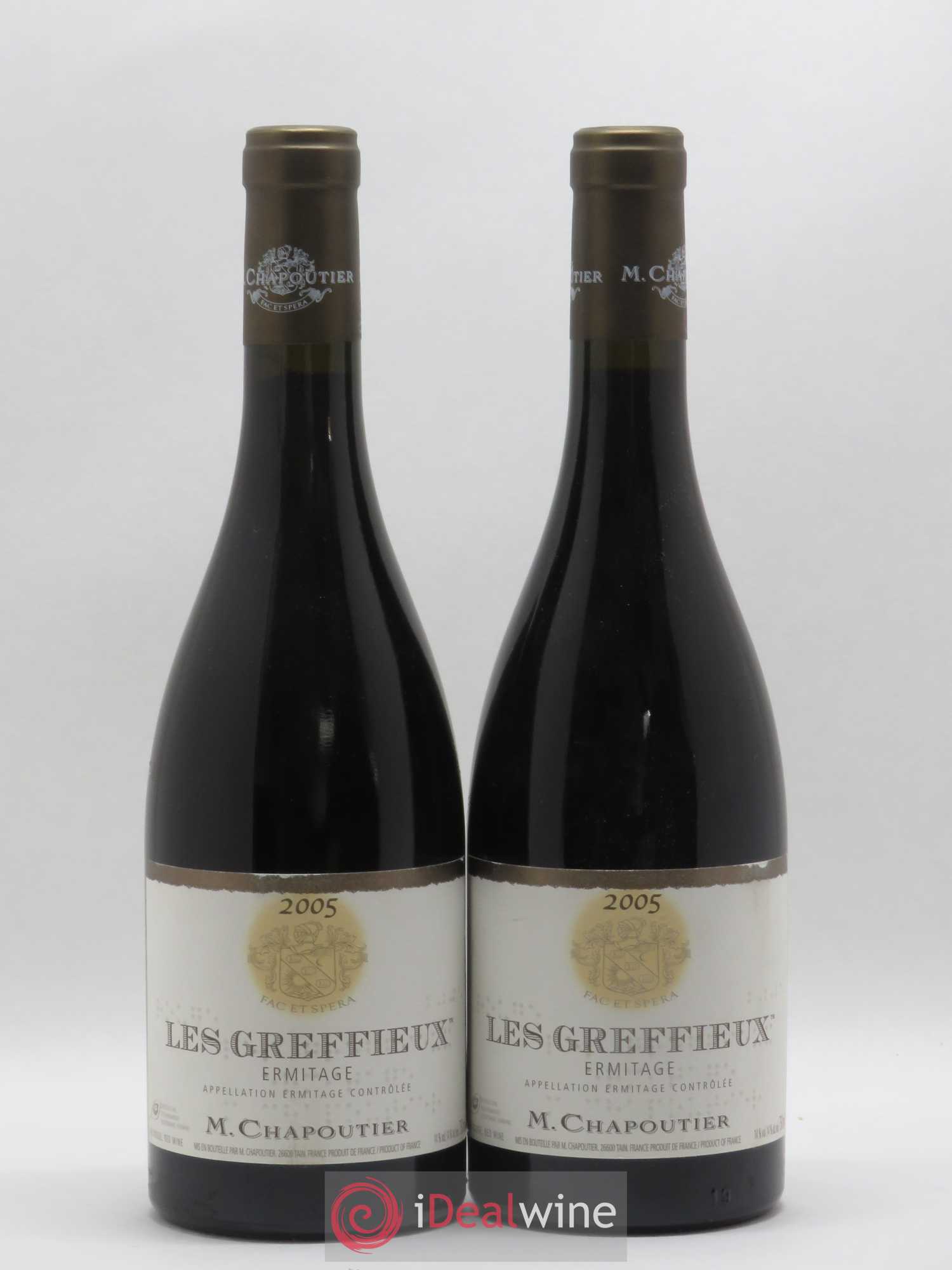 Hermitage Ermitage Les Greffieux Chapoutier 2005 - Lot de 2 bouteilles - 0