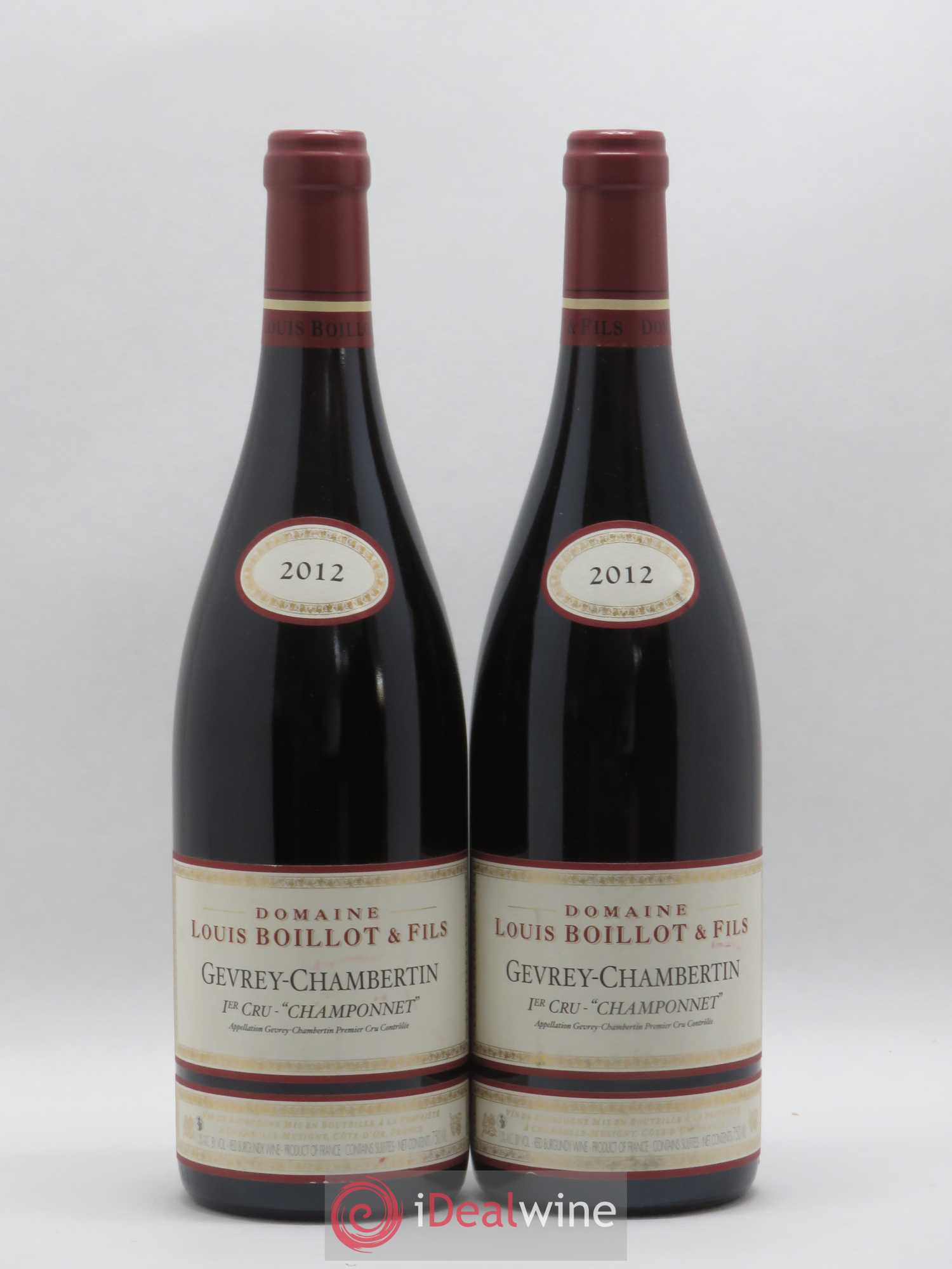 Gevrey-Chambertin 1er Cru Champonnet Louis Boillot & Fils 2012 - Posten von 2 Flaschen - 0